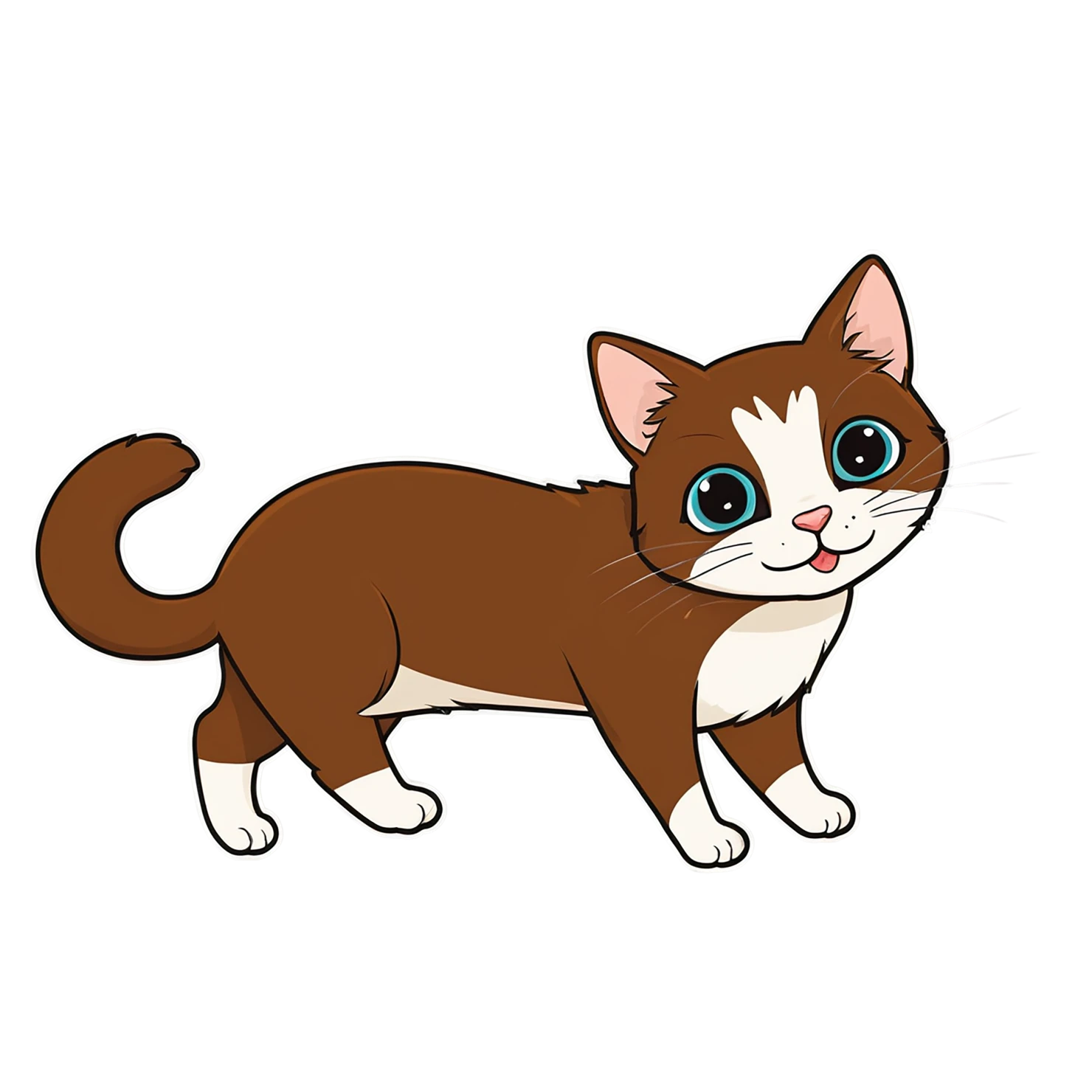 Cat Cute sticker isolated on transparent background #14659