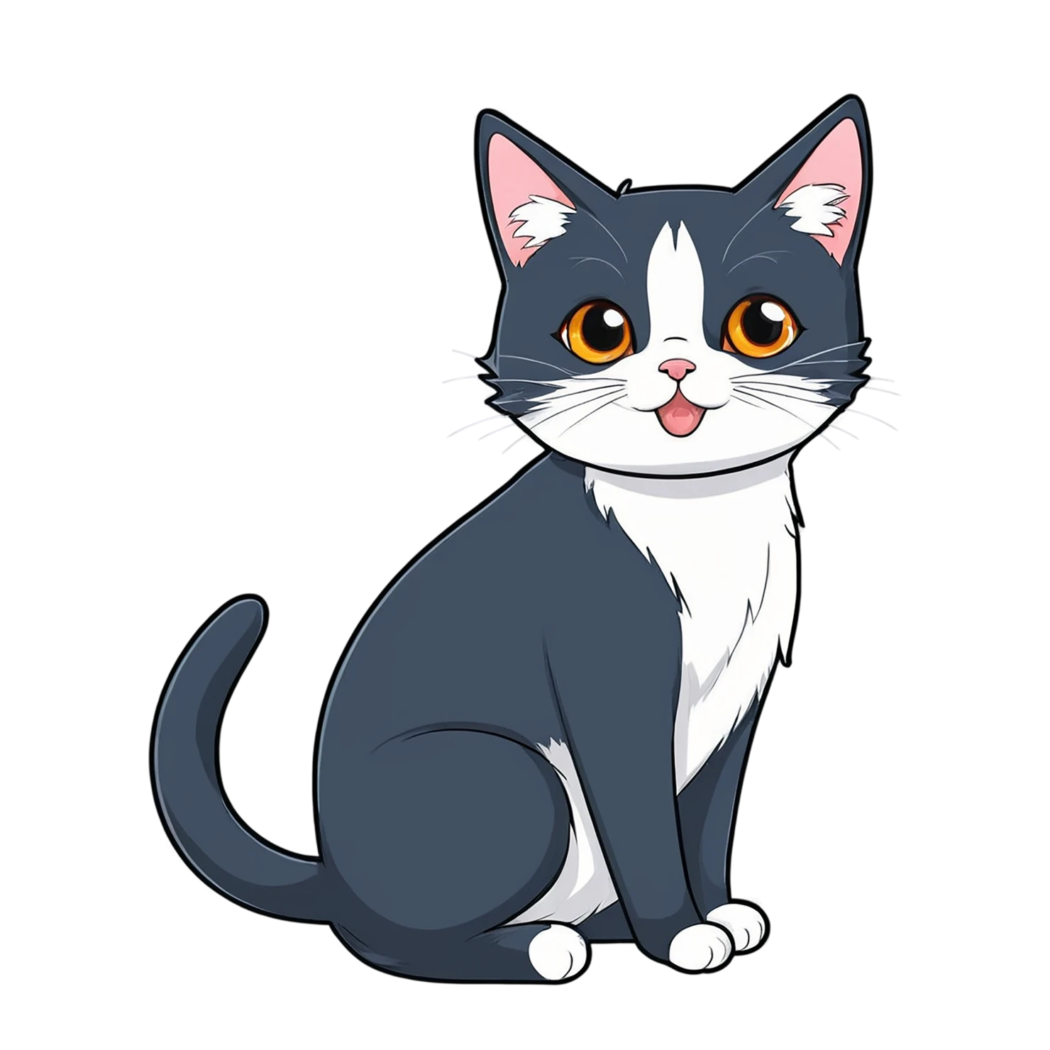 Cat Cute sticker isolated on transparent background #14662