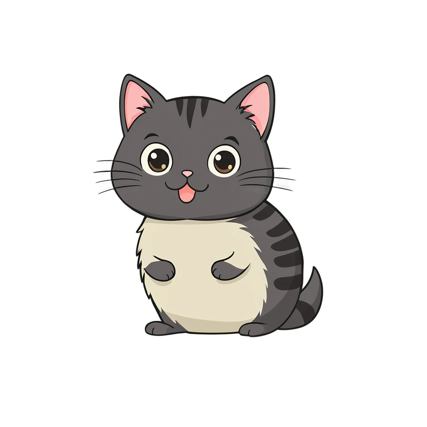 Cat Cute sticker isolated on transparent background #14665