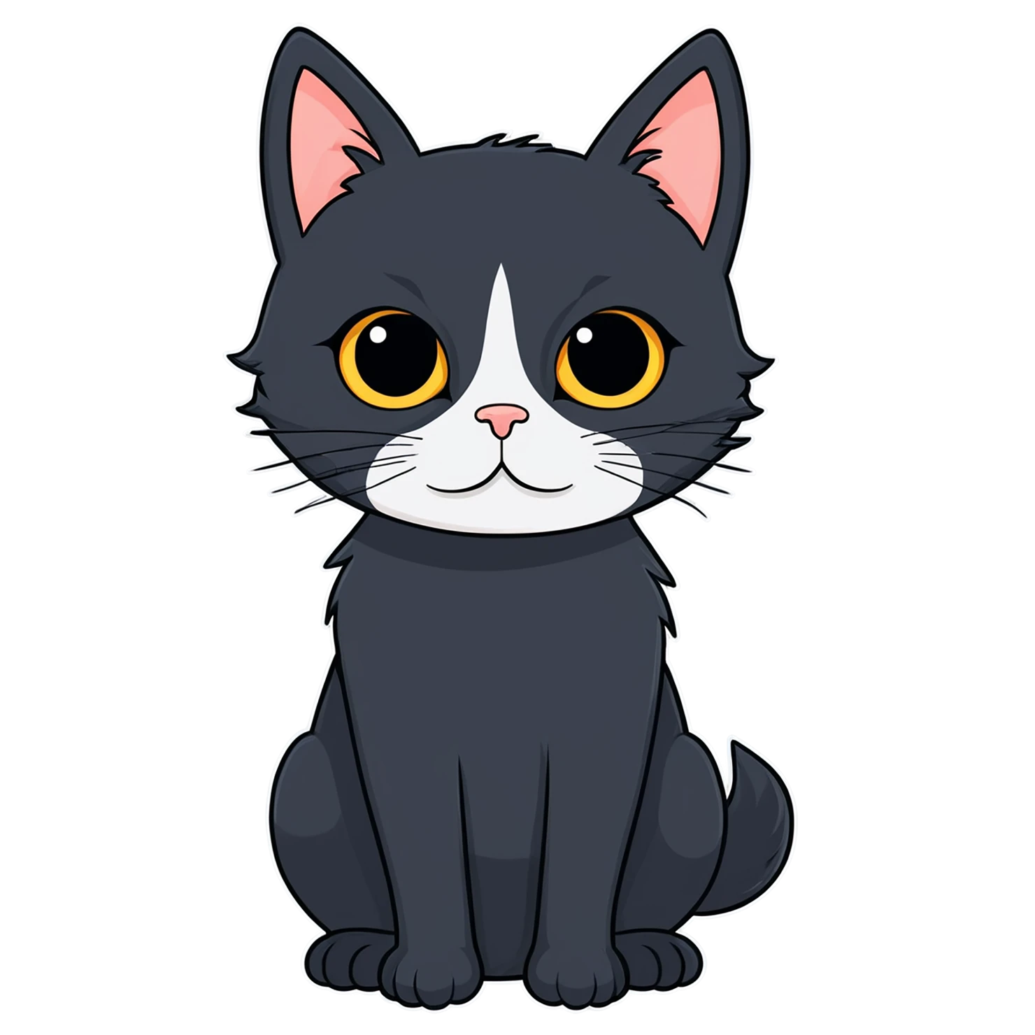 Cat Cute sticker isolated on transparent background #14667