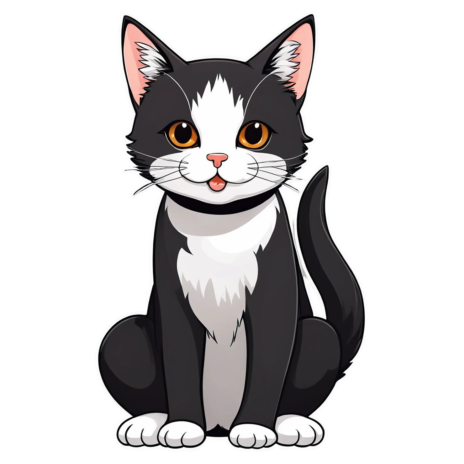 Cat Cute sticker isolated on transparent background #14668