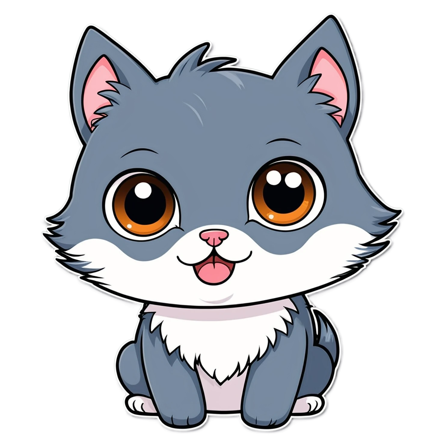 Cat Cute sticker isolated on transparent background #14673