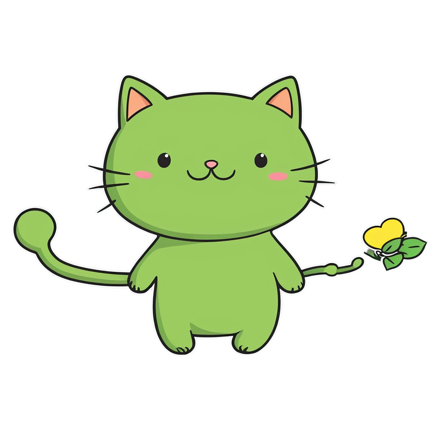 Cat Cute sticker isolated on transparent background #14676