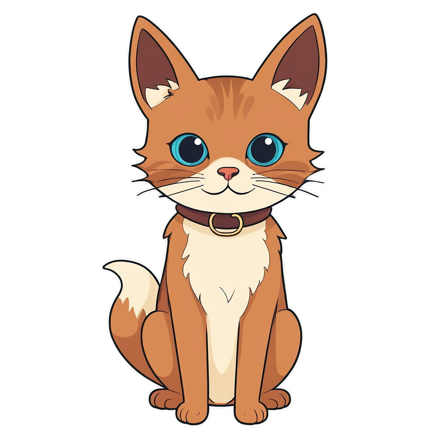 Cat Cute sticker isolated on transparent background #14677