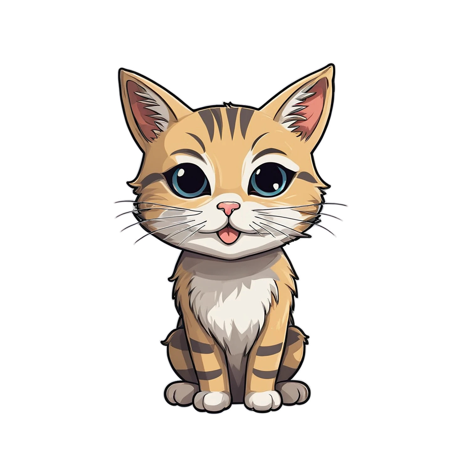Cat Cute sticker isolated on transparent background #14678