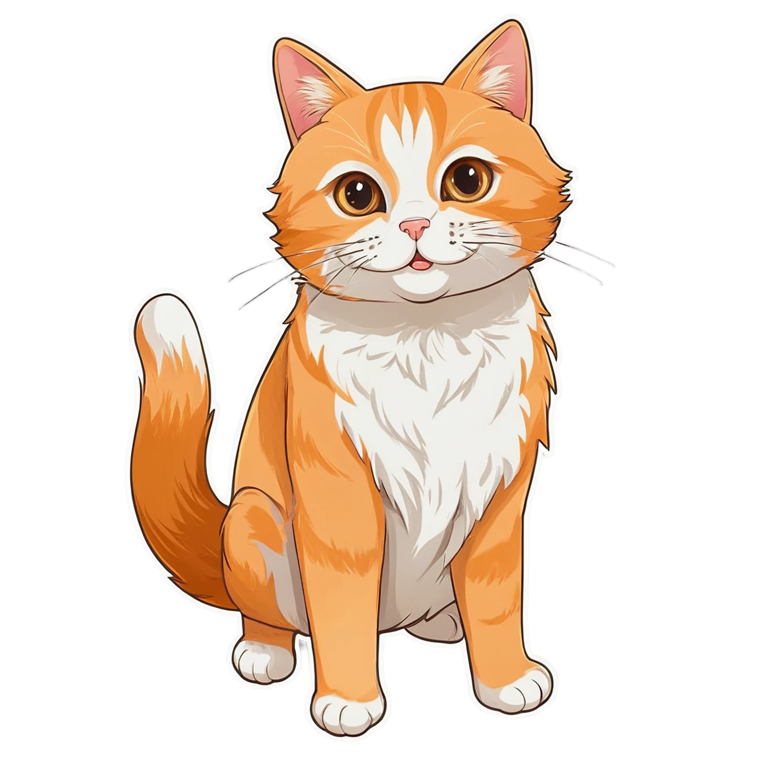 Cat Cute sticker isolated on transparent background #14681