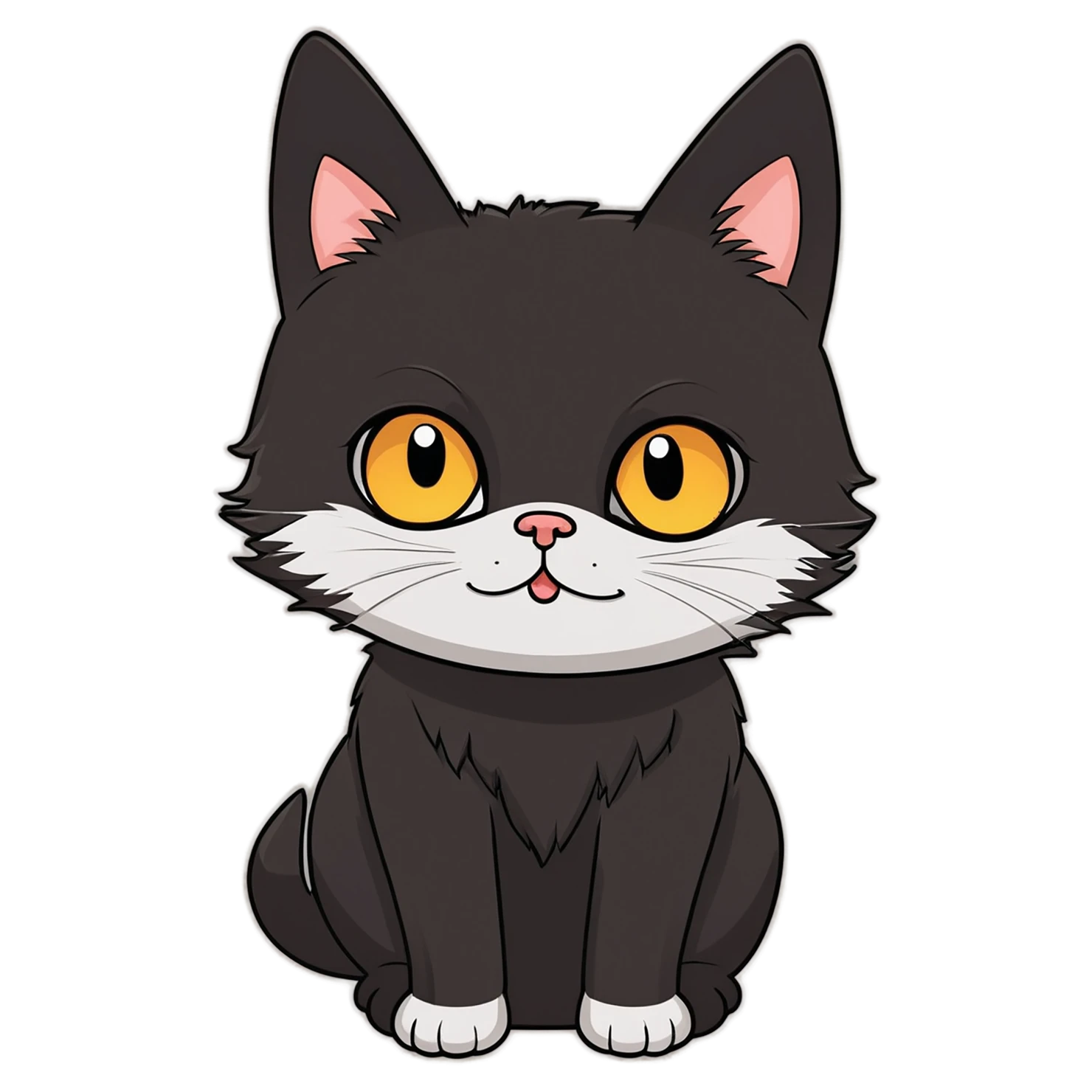 Cat Cute sticker isolated on transparent background #14682