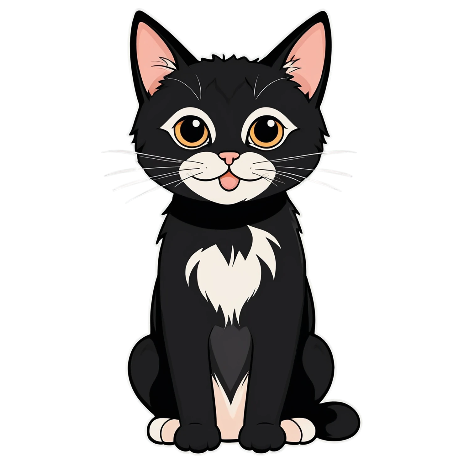 Cat Cute sticker isolated on transparent background #14684