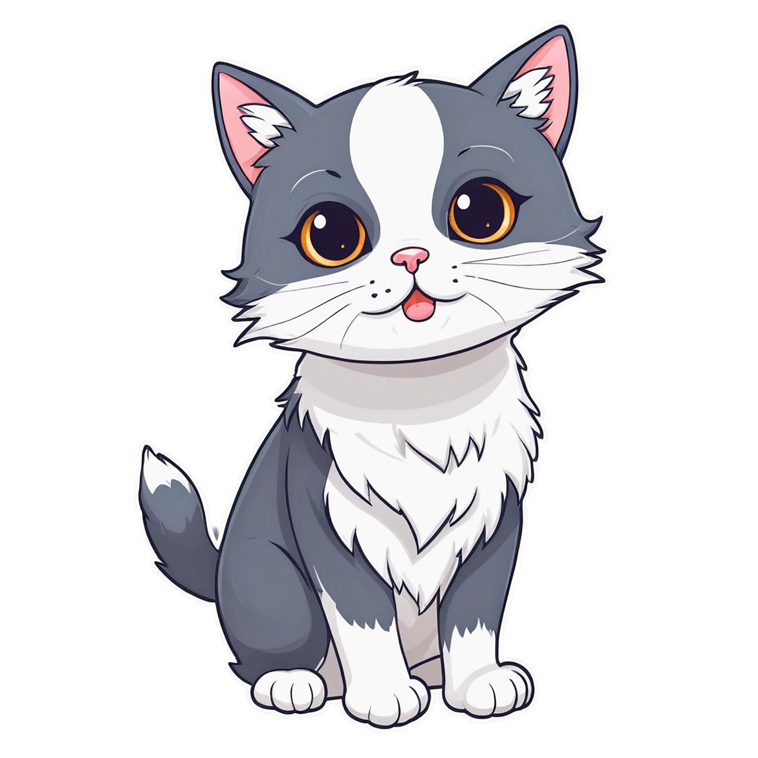 Cat Cute sticker isolated on transparent background #14688