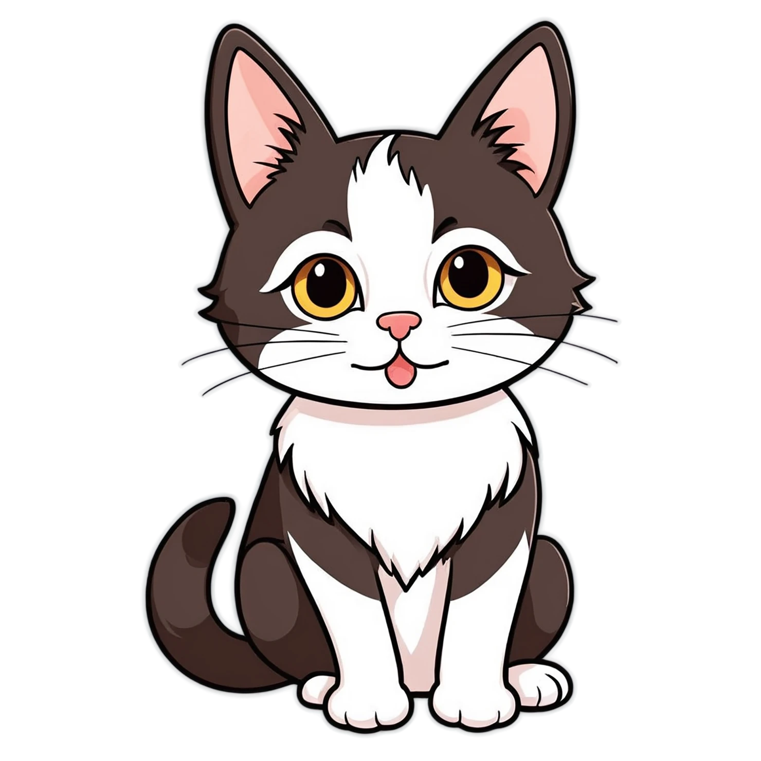Cat Cute sticker isolated on transparent background #14694