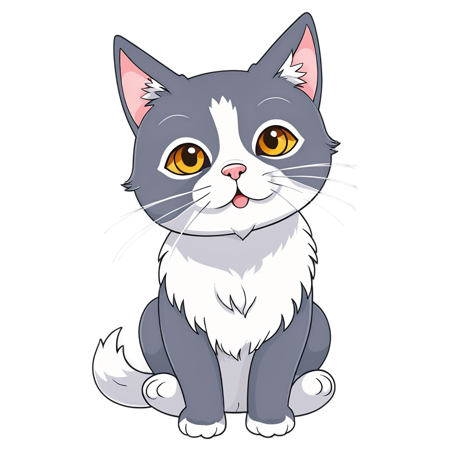 Cat Cute sticker isolated on transparent background #14695