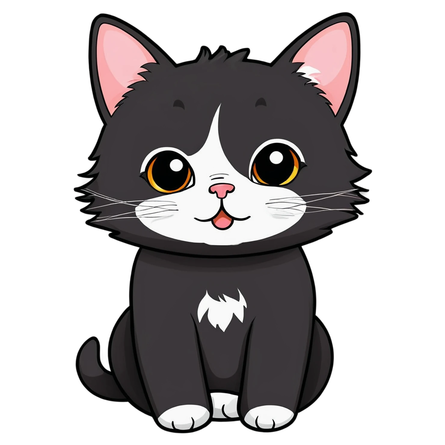 Cat Cute sticker isolated on transparent background #14697