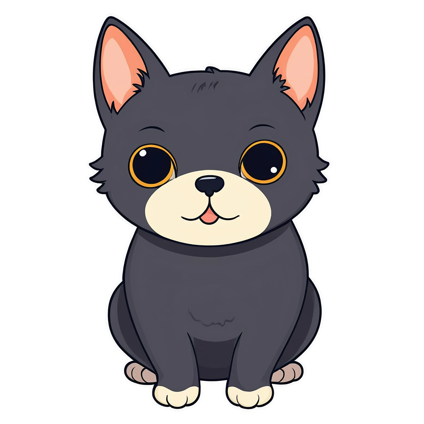 Cat Cute sticker isolated on transparent background #14699