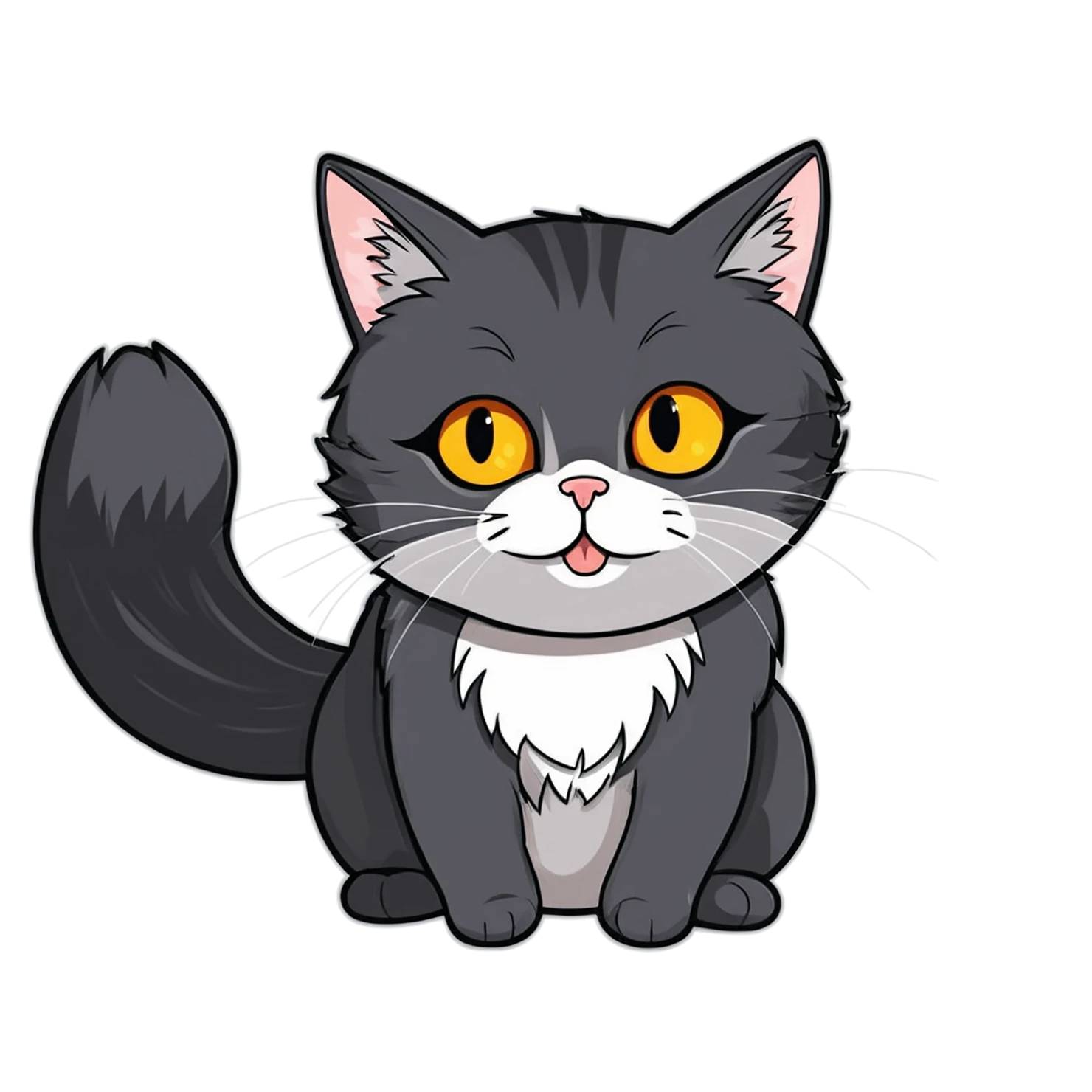 Cat Cute sticker isolated on transparent background #14701