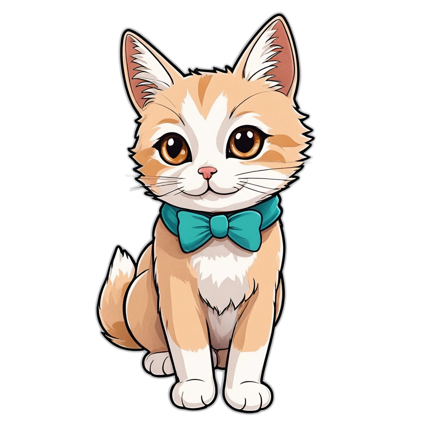 Cat Cute sticker isolated on transparent background #14702