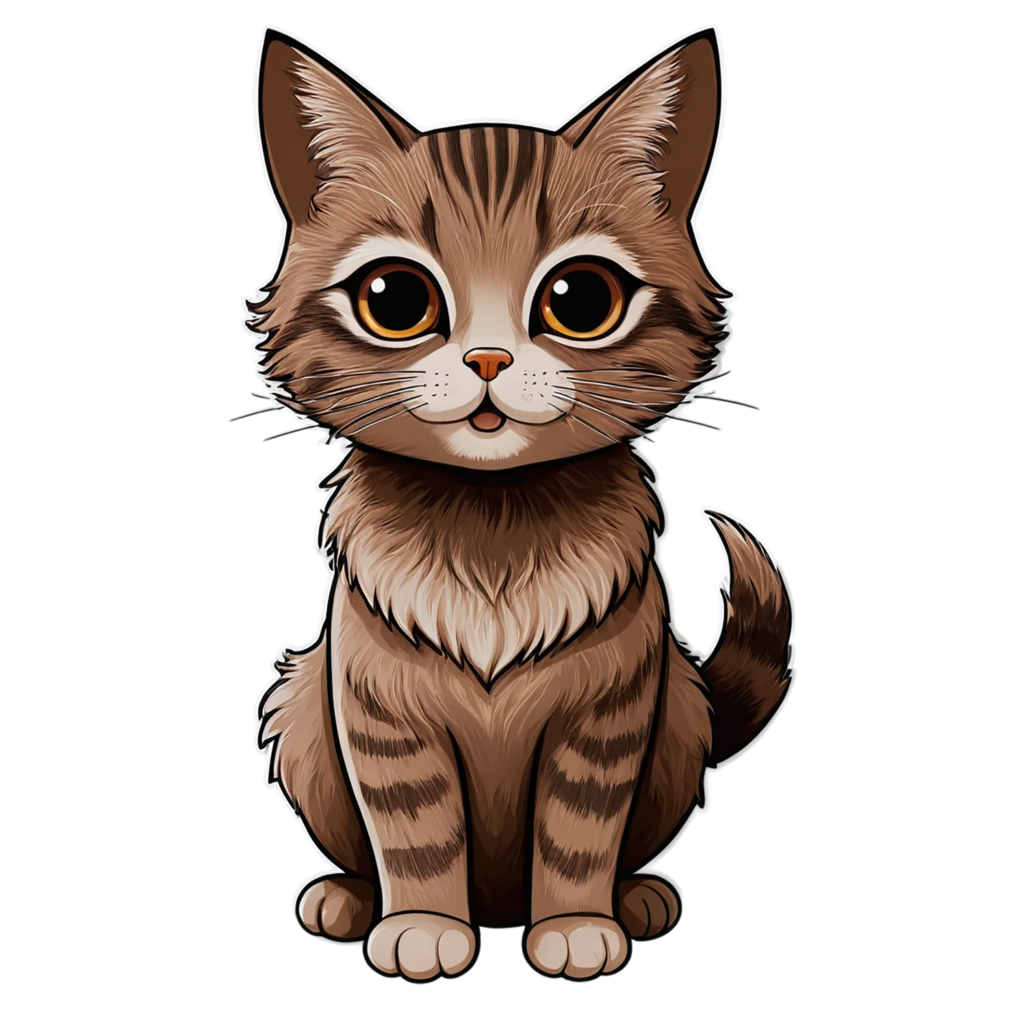 Cat Cute sticker isolated on transparent background #14704
