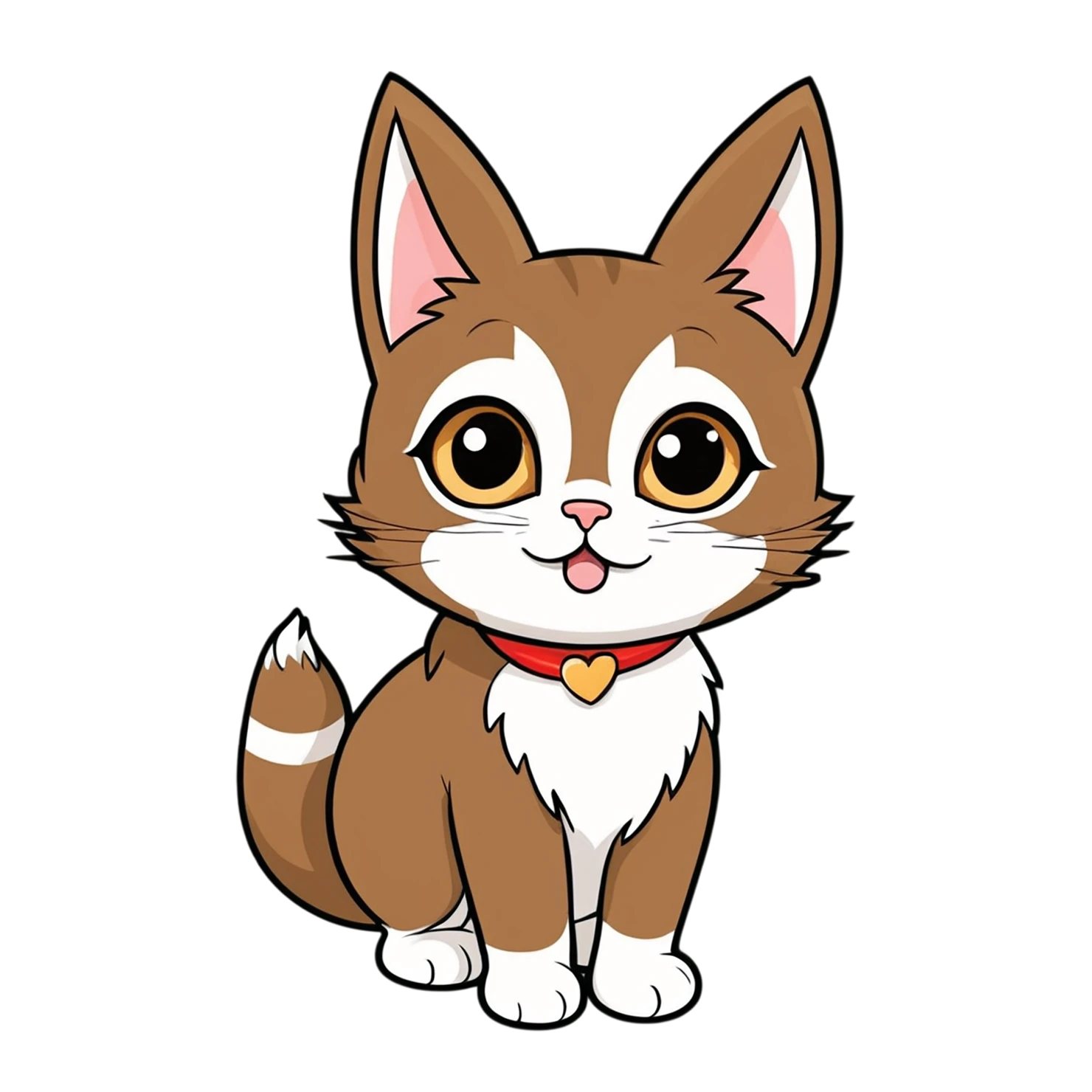 Cat Cute sticker isolated on transparent background #14706