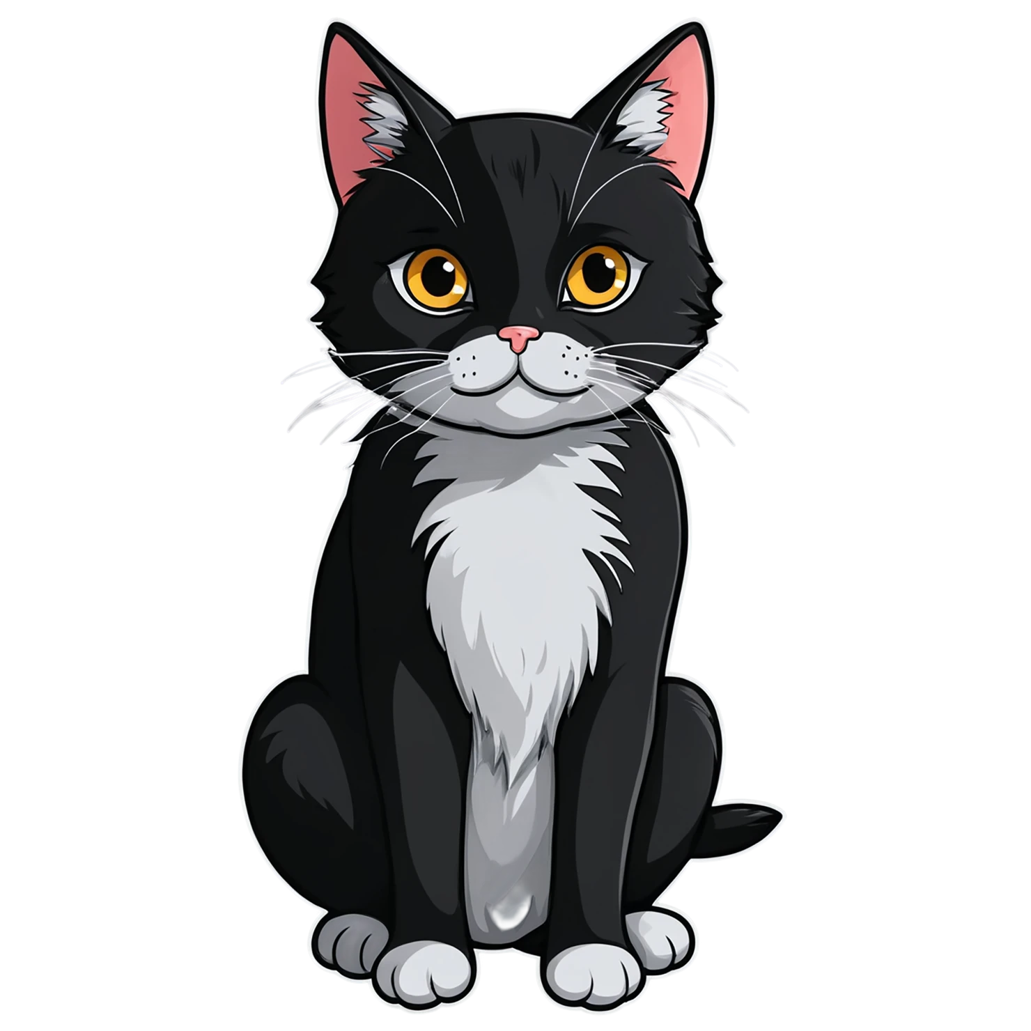 Cat Cute sticker isolated on transparent background #14707