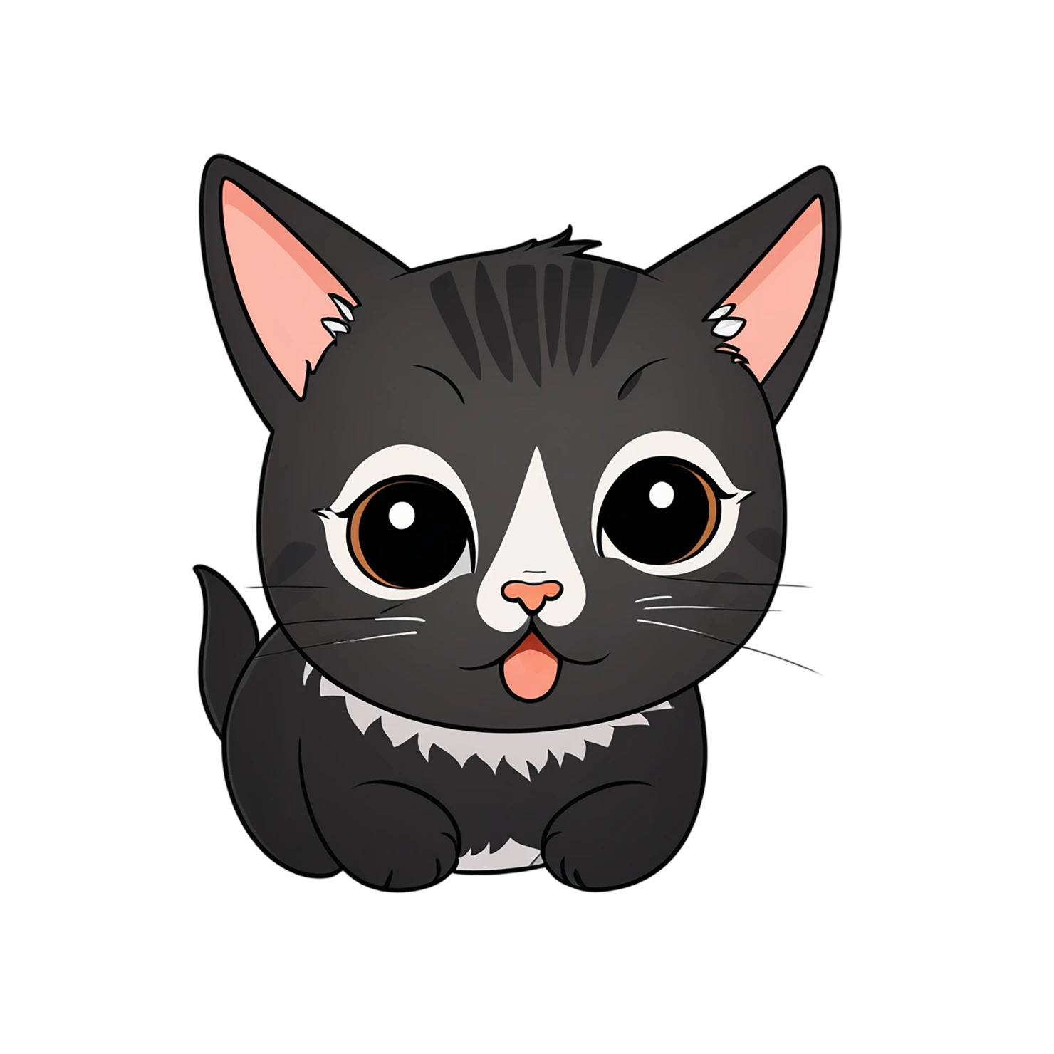 Cat Cute sticker isolated on transparent background #14708