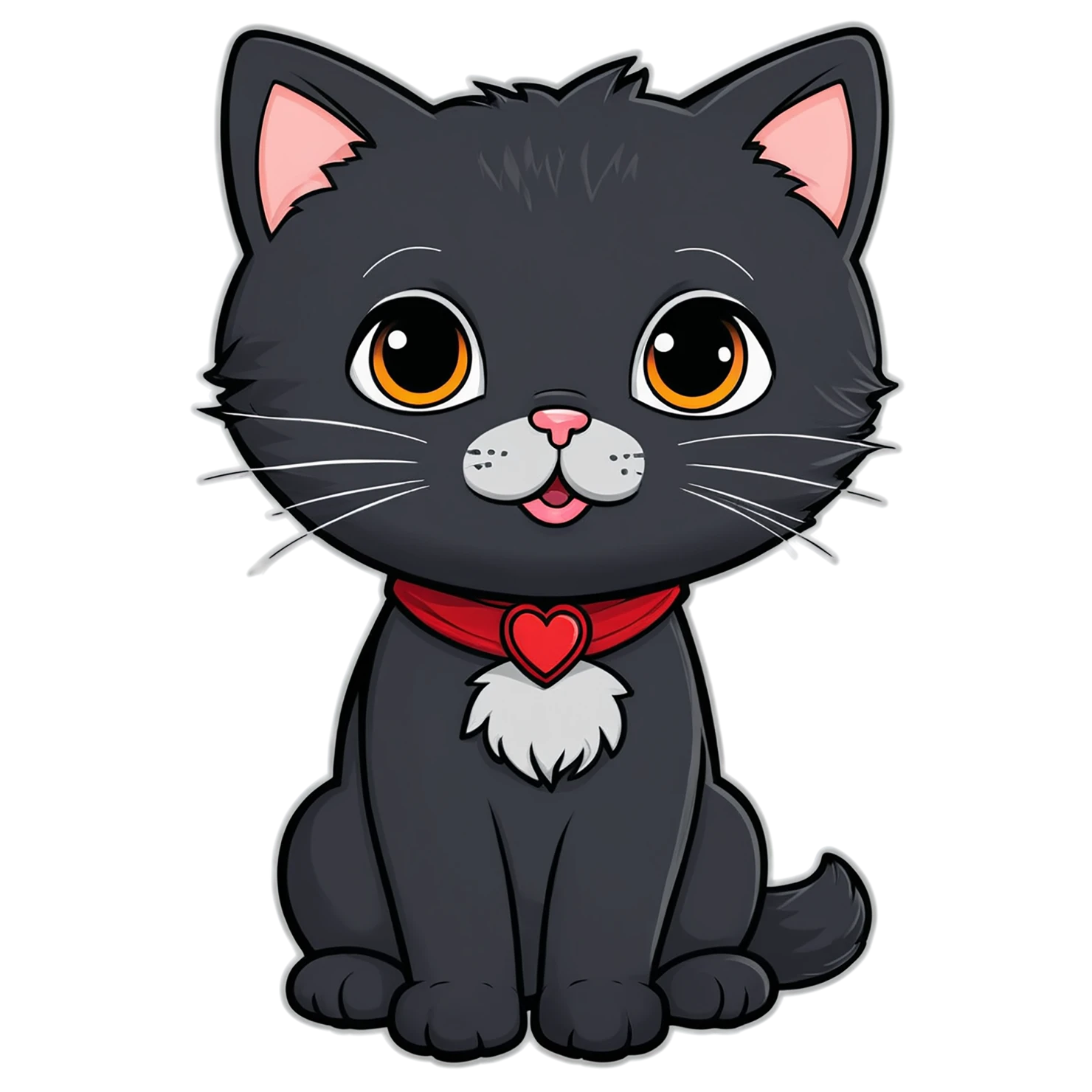Cat Cute sticker isolated on transparent background #14709