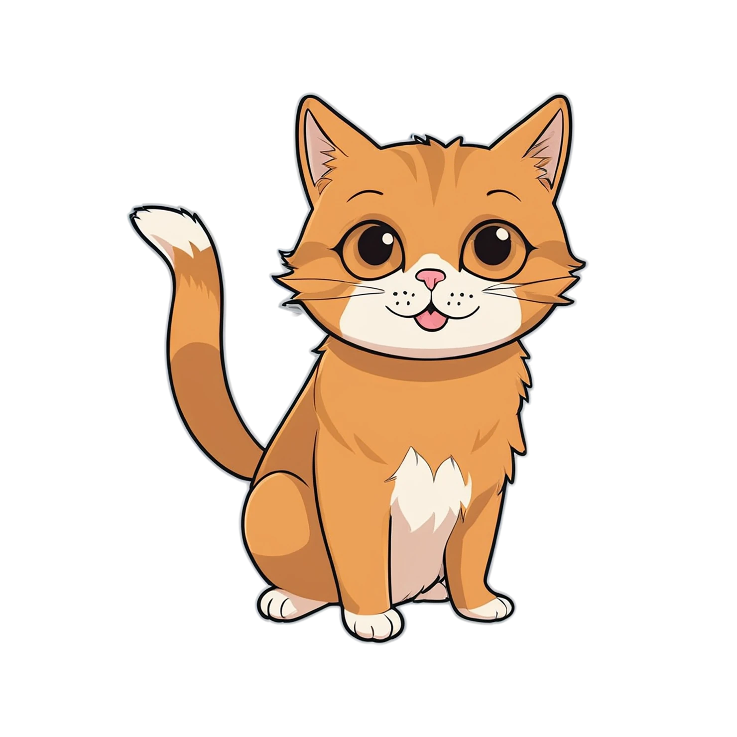 Cat Cute sticker isolated on transparent background #14710