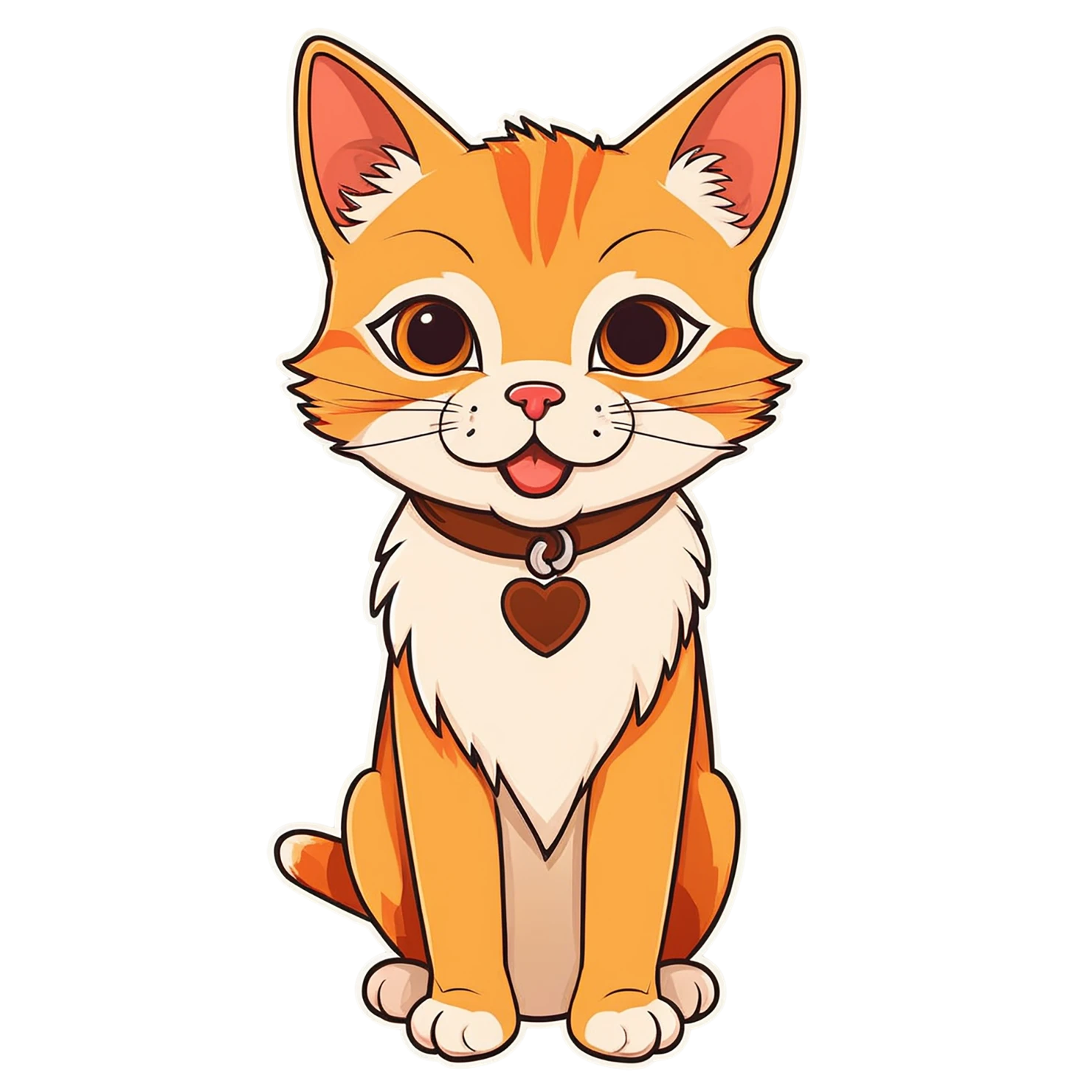 Cat Cute sticker isolated on transparent background #14711