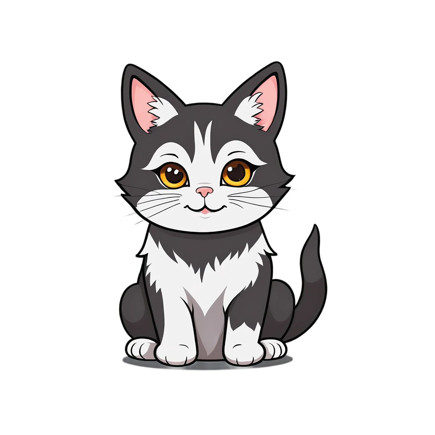 Cat Cute sticker isolated on transparent background #14712