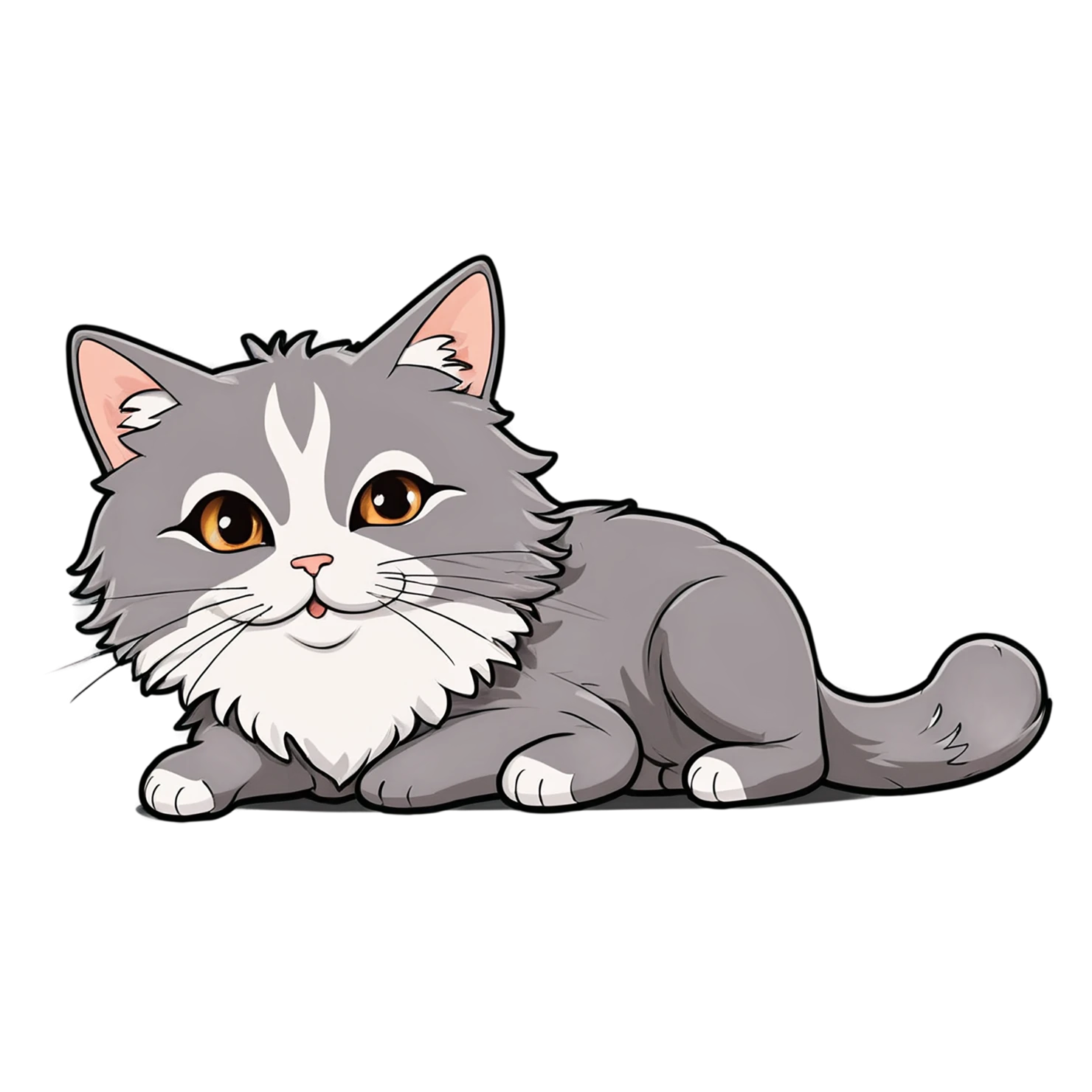 Cat Cute sticker isolated on transparent background #14713