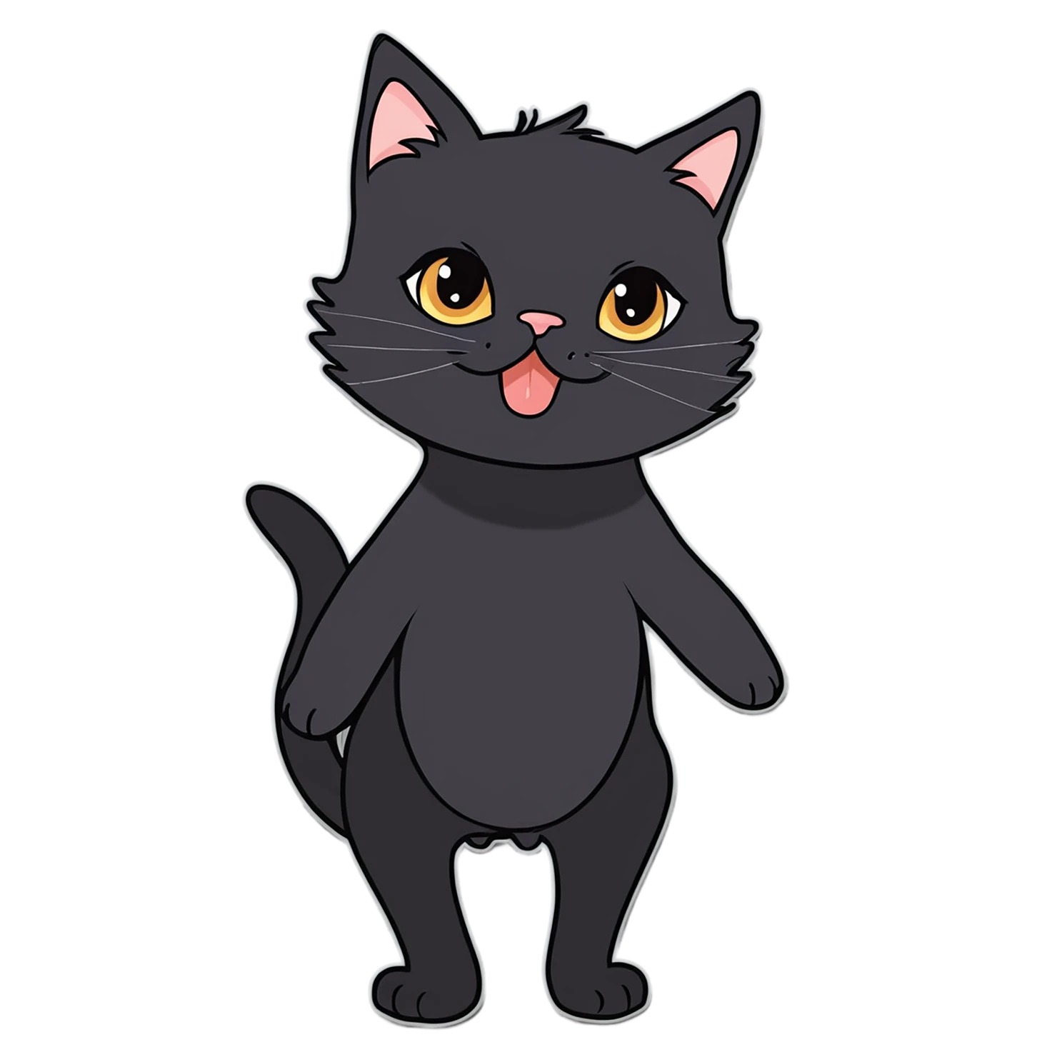Cat Cute sticker isolated on transparent background #14714