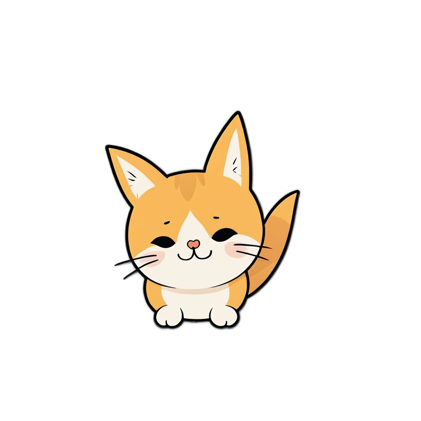 Cat Cute sticker isolated on transparent background #14715