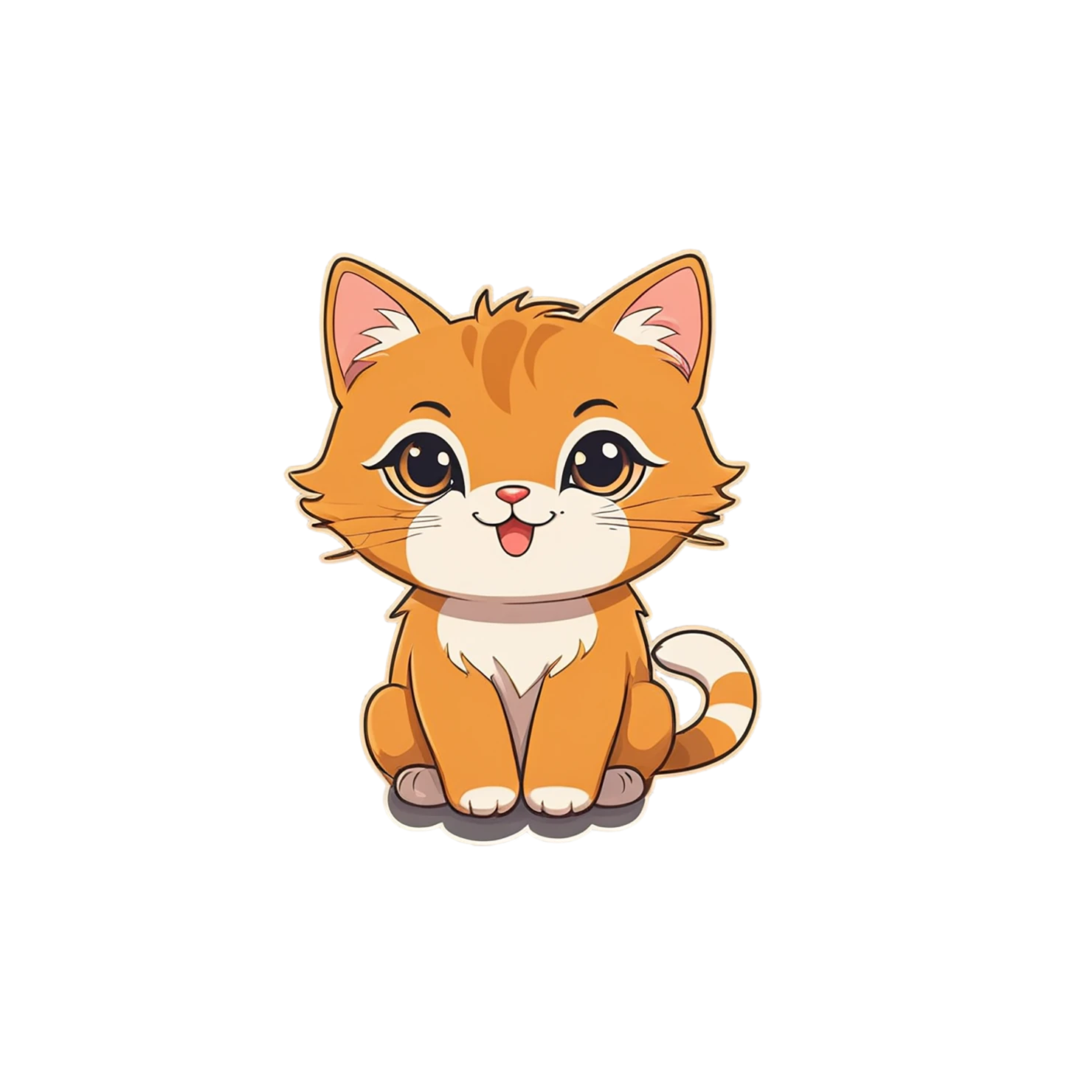 Cat Cute sticker isolated on transparent background #14716