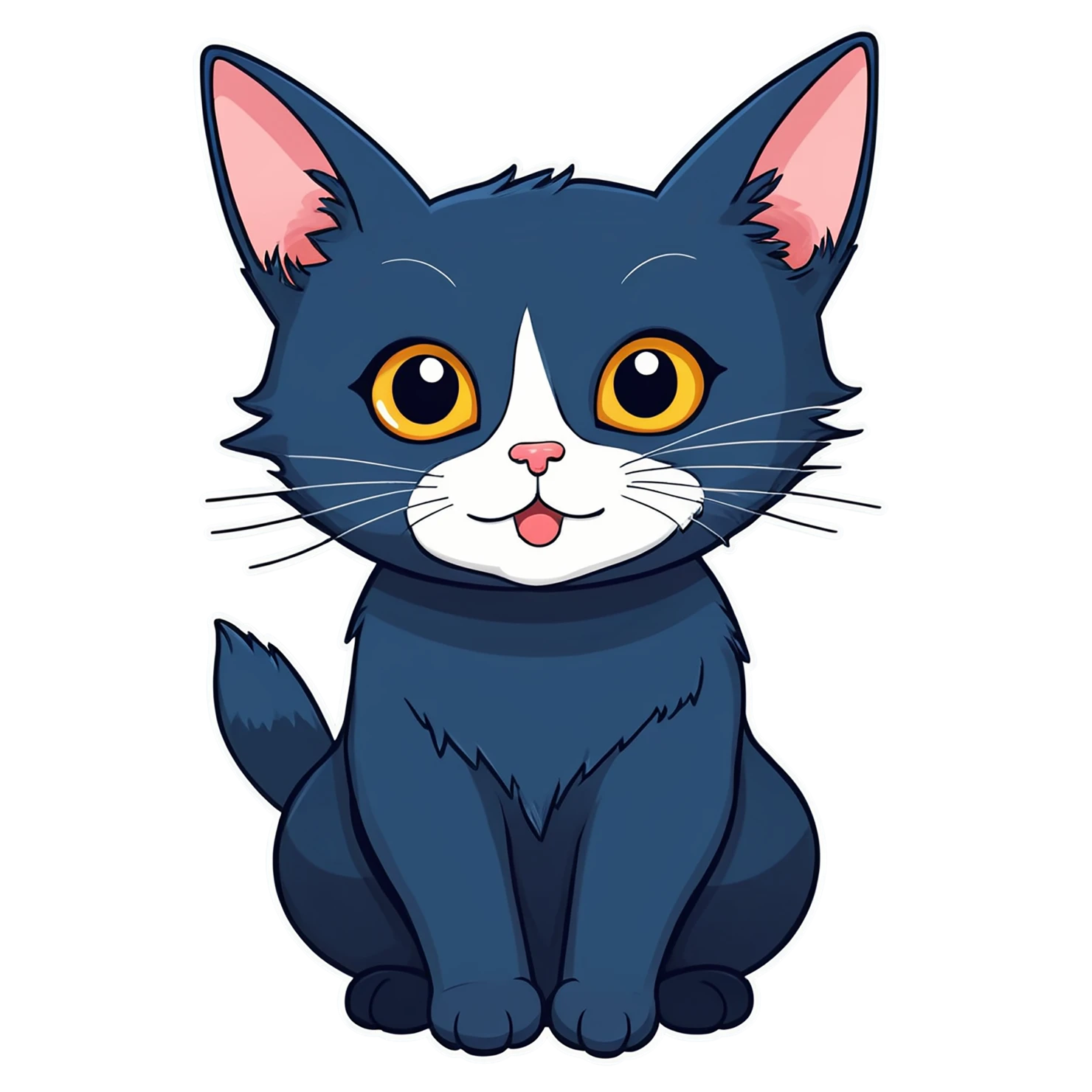 Cat Cute sticker isolated on transparent background #14717
