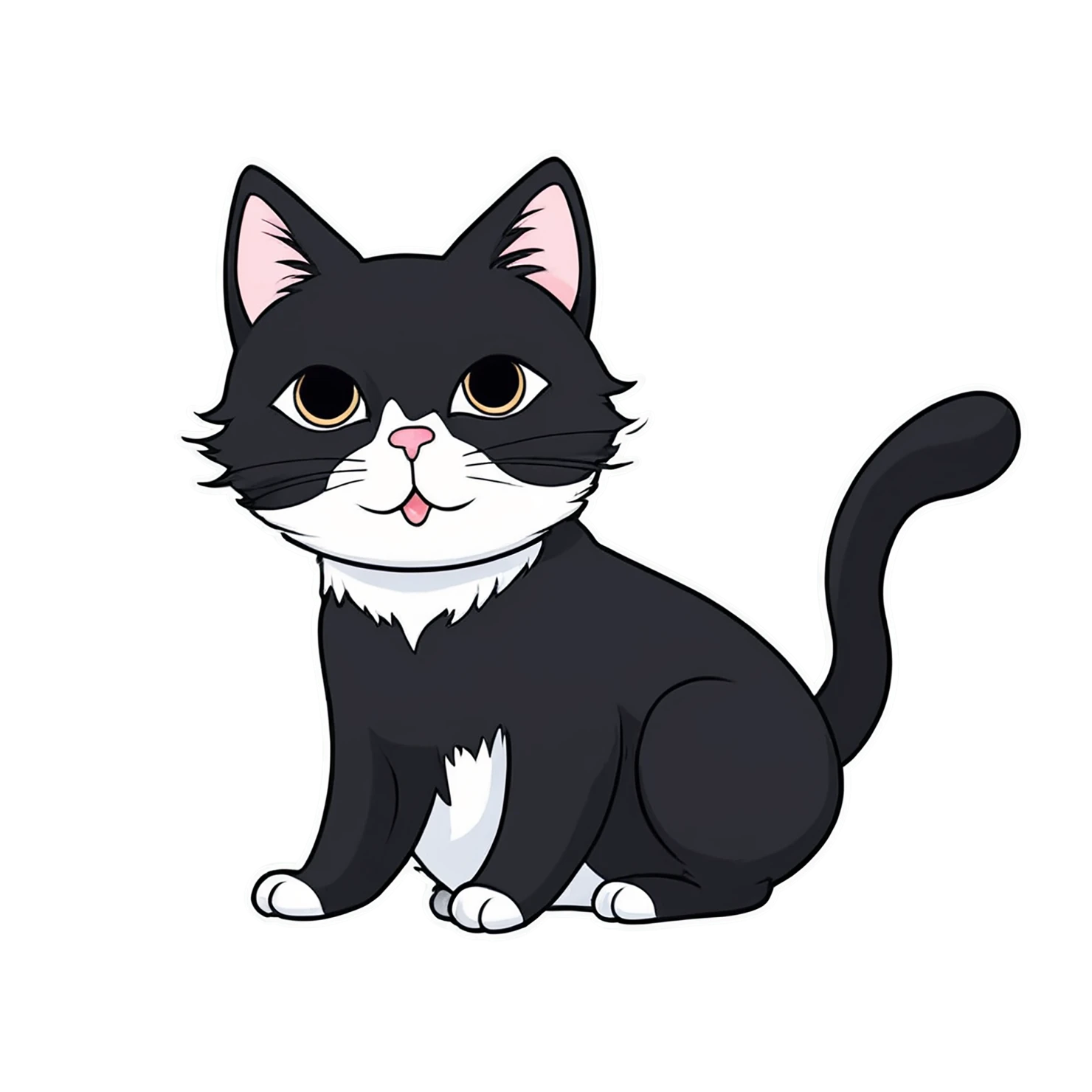Cat Cute sticker isolated on transparent background #14719