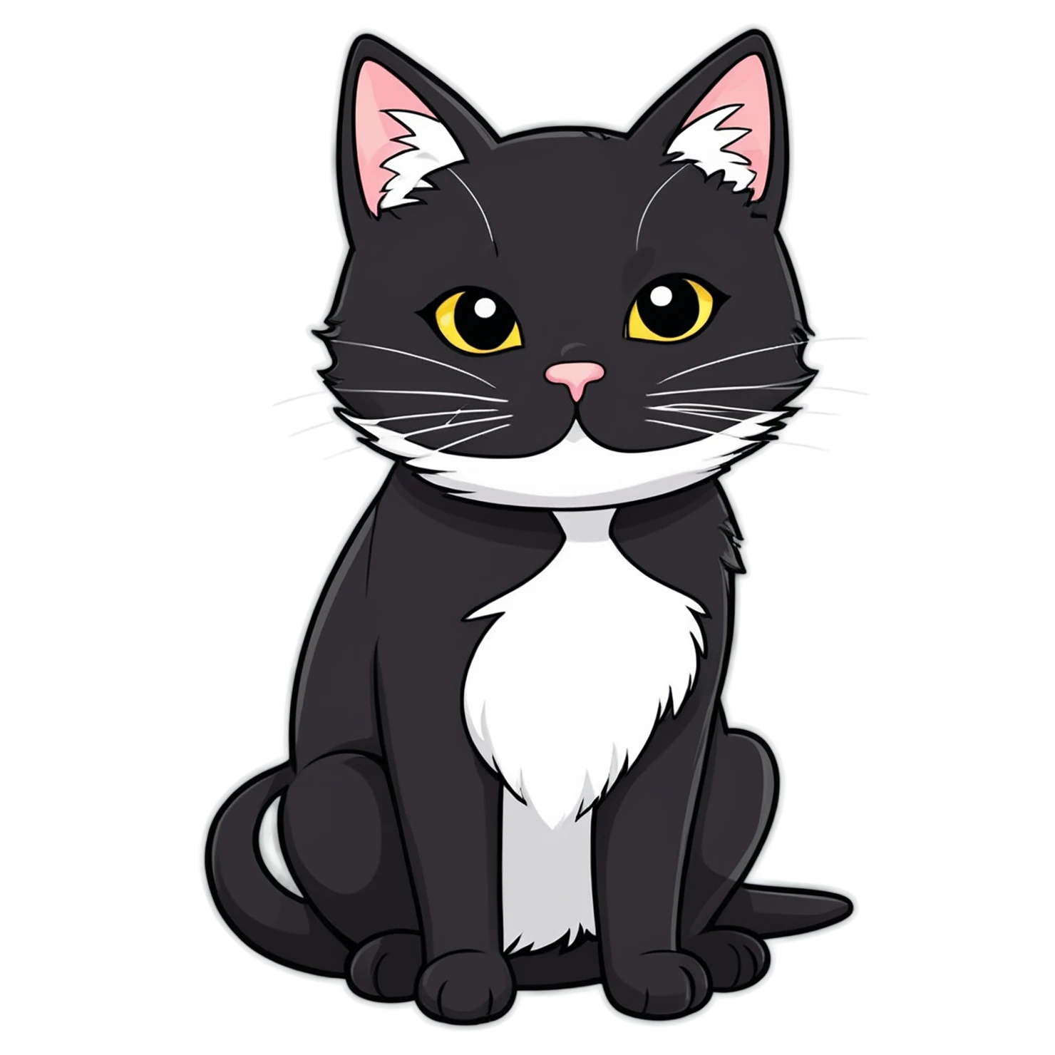 Cat Cute sticker isolated on transparent background #14722