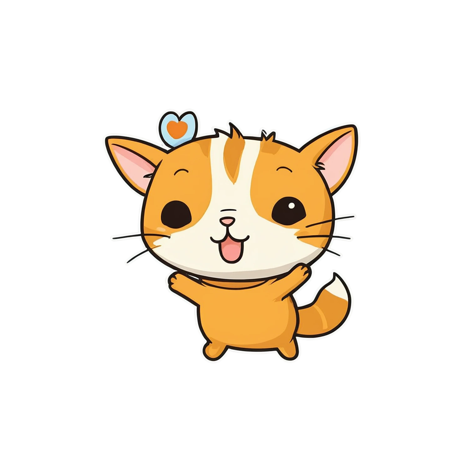 Cat Cute sticker isolated on transparent background #14723