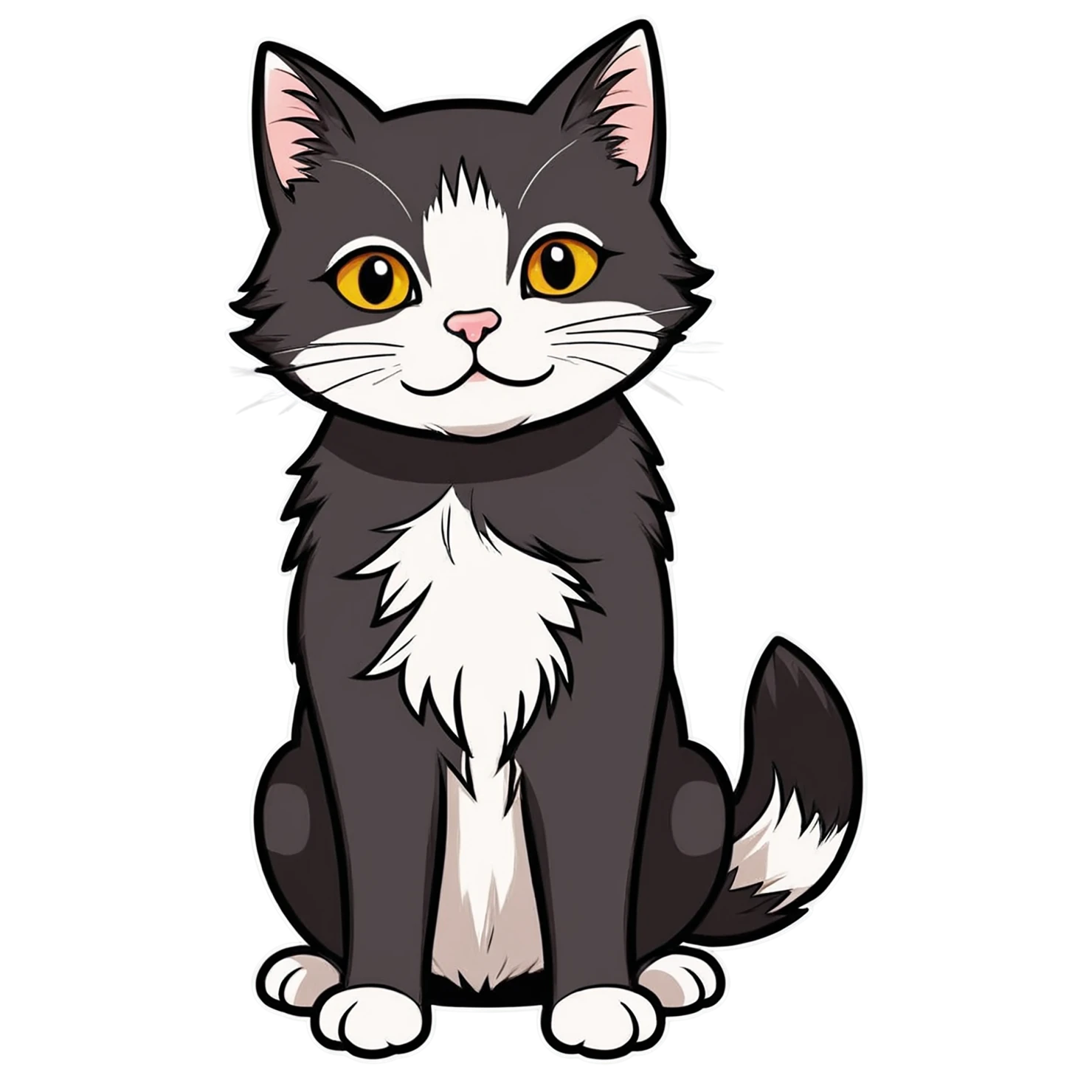 Cat Cute sticker isolated on transparent background #14724