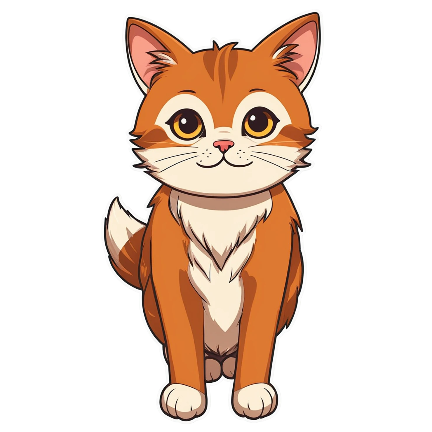 Cat Cute sticker isolated on transparent background #14725