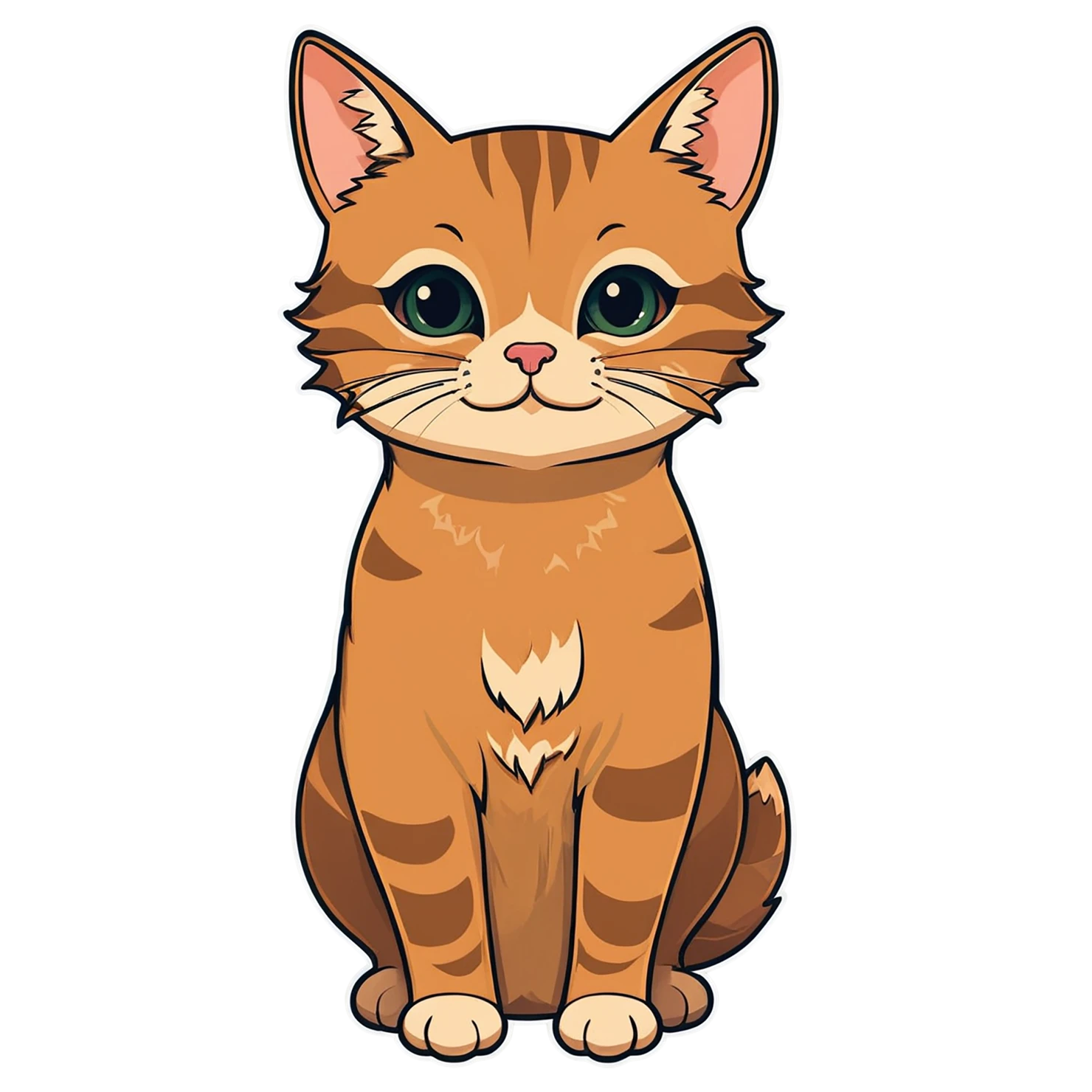 Cat Cute sticker isolated on transparent background #14726