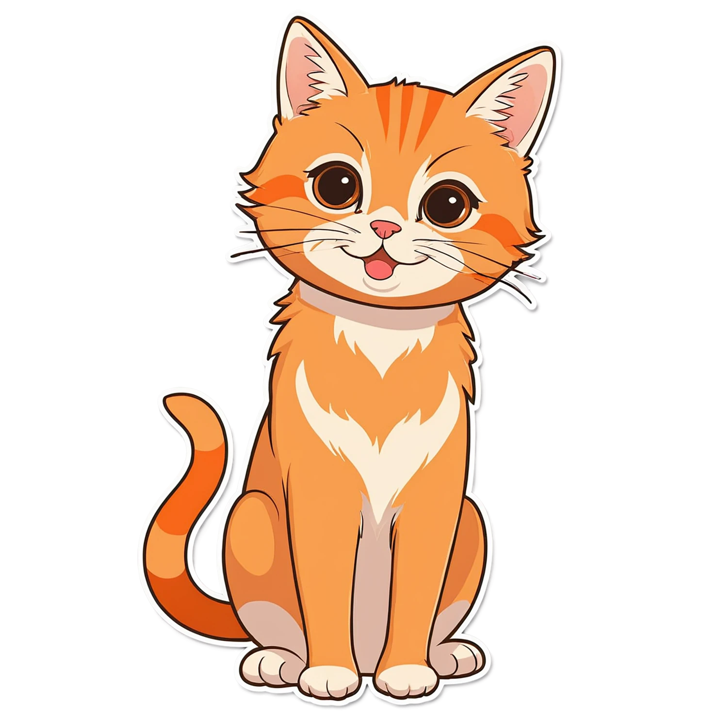 Cat Cute sticker isolated on transparent background #14728