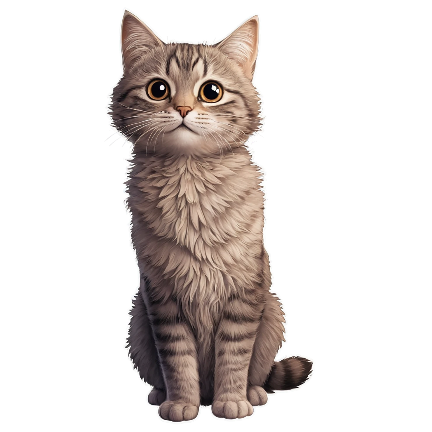 Cat Cute sticker isolated on transparent background #14729