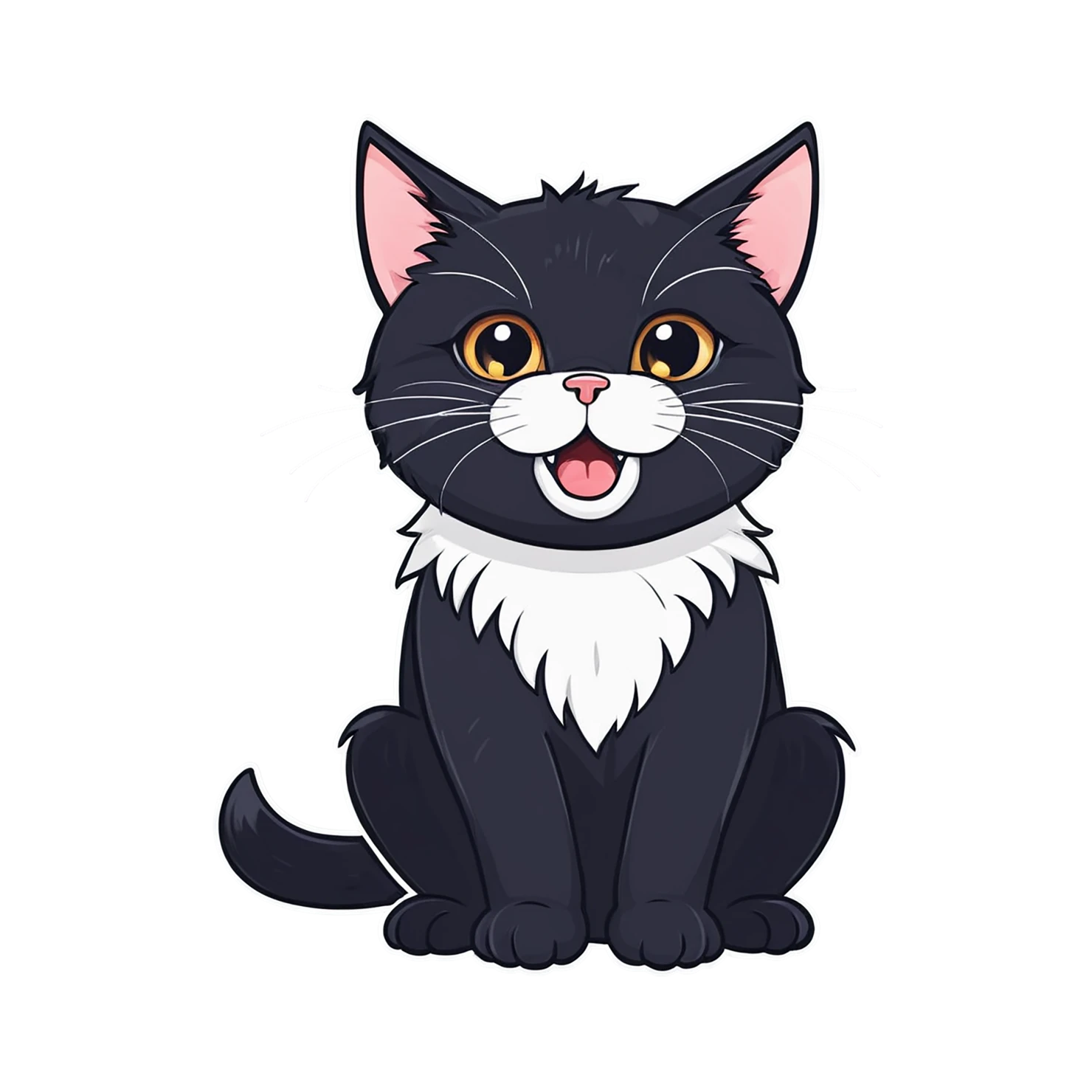 Cat Cute sticker isolated on transparent background #14732