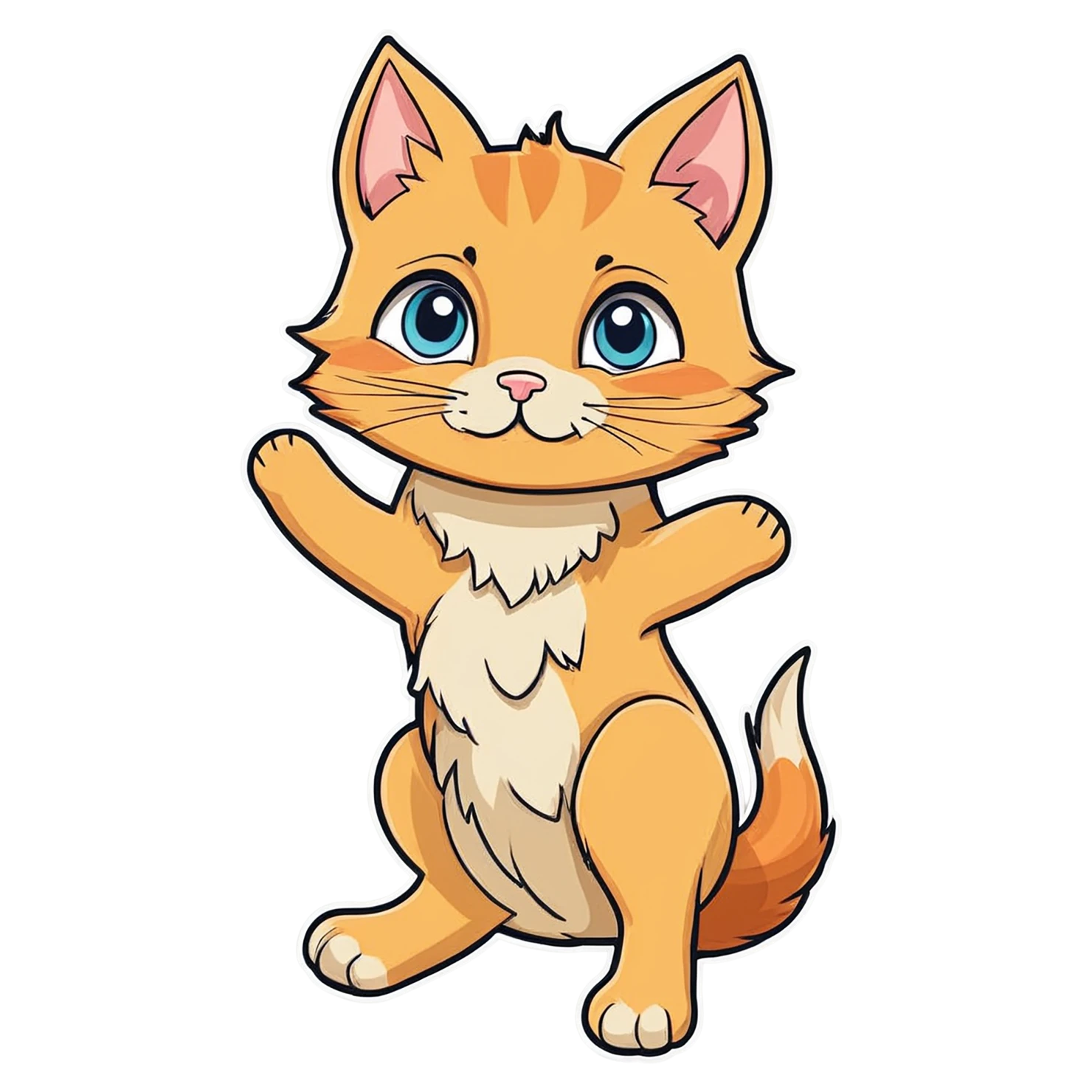 Cat Cute sticker isolated on transparent background #14733