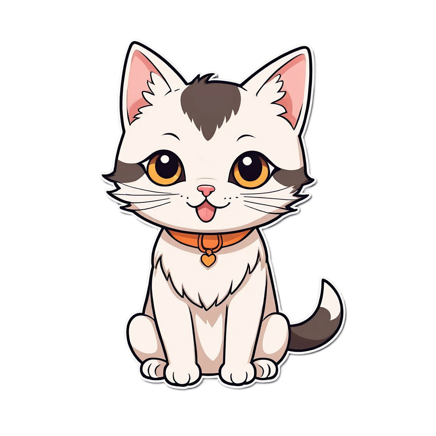 Cat Cute sticker isolated on transparent background #14734