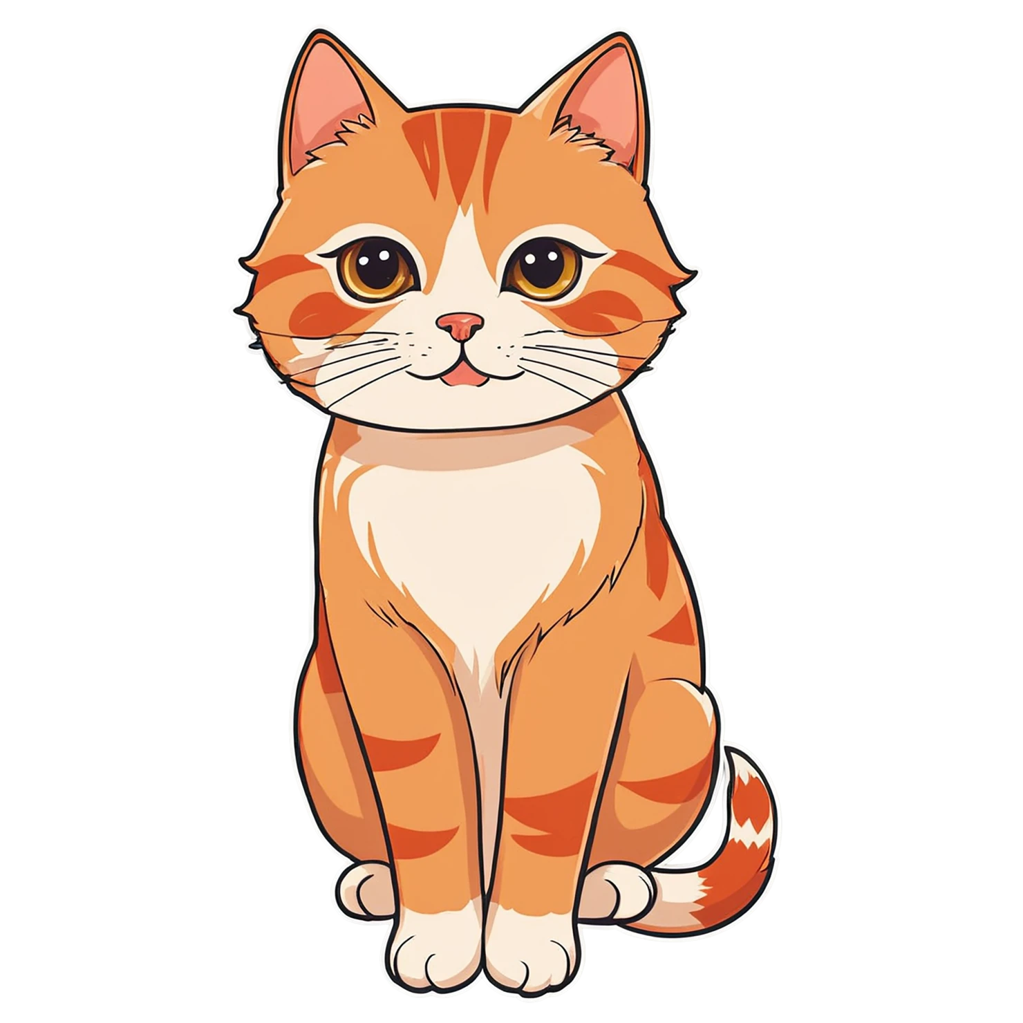 Cat Cute sticker isolated on transparent background #14735
