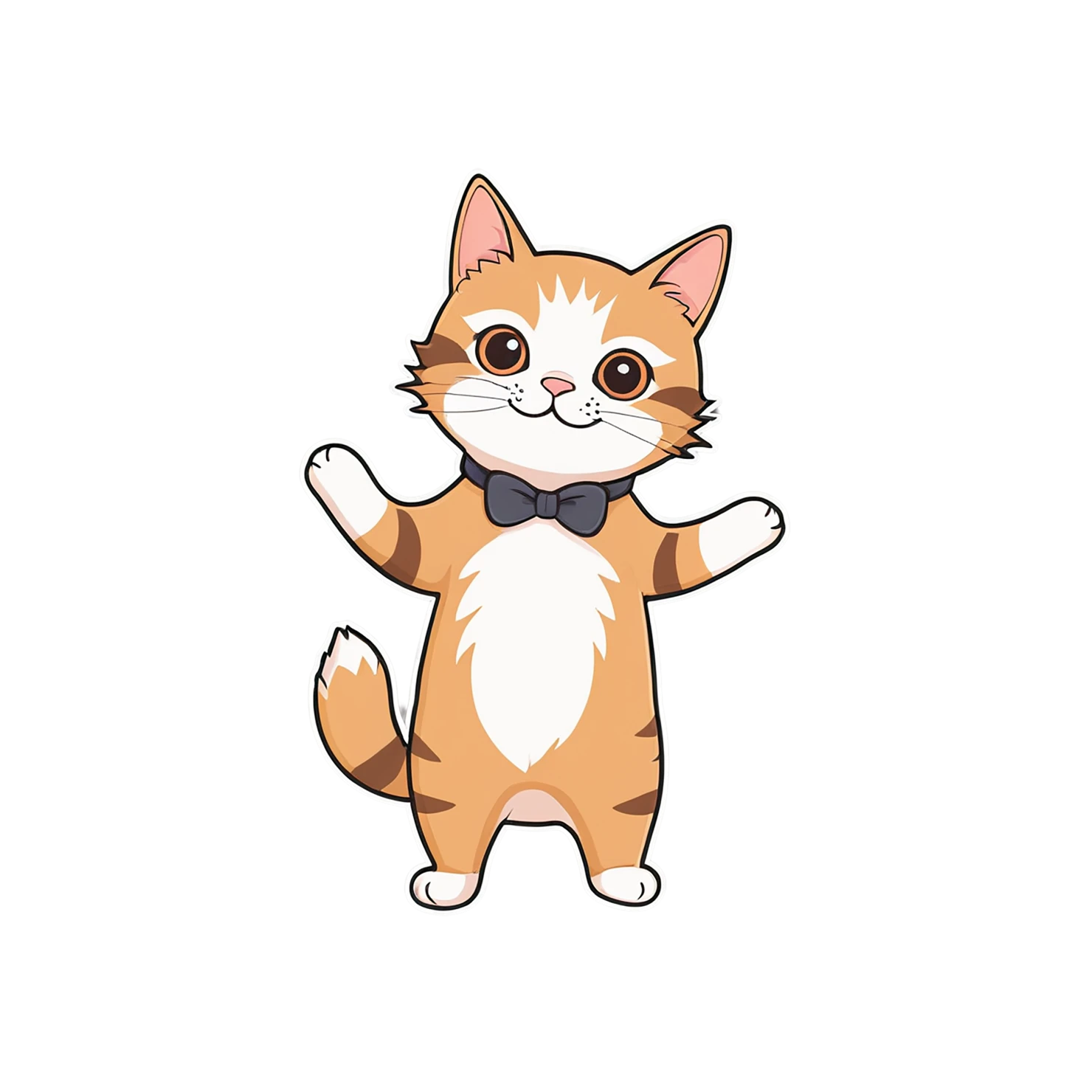 Cat Cute sticker isolated on transparent background #14737