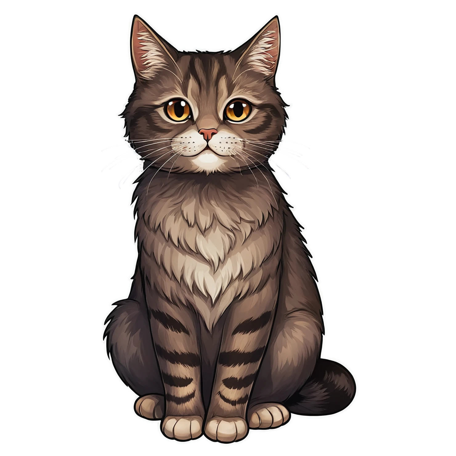 Cat Cute sticker isolated on transparent background #14738