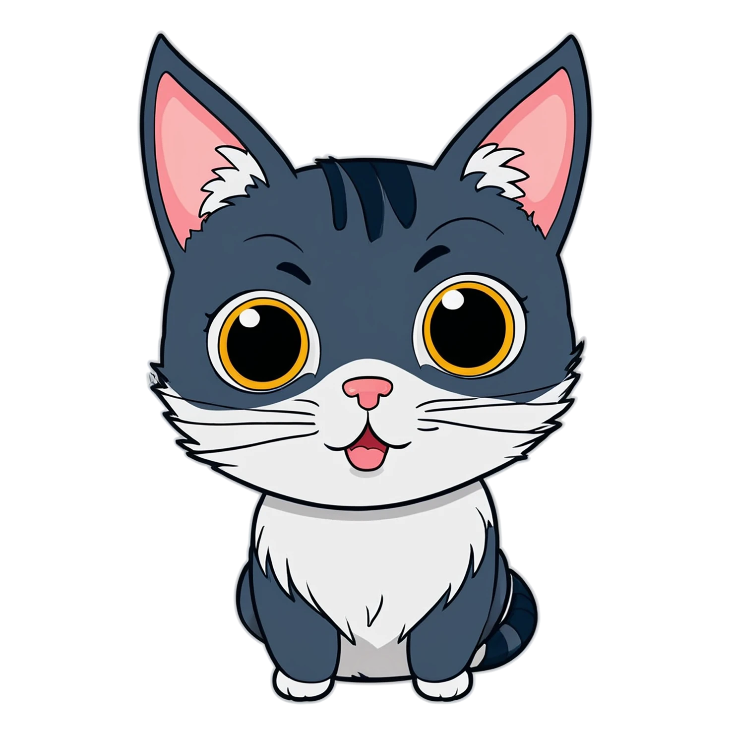 Cat Cute sticker isolated on transparent background #14742