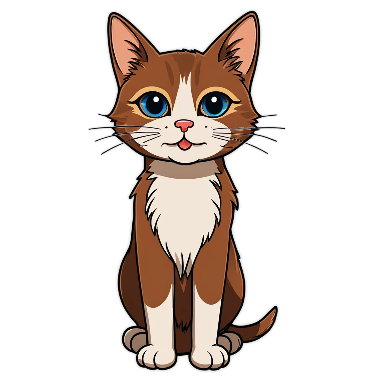 Cat Cute sticker isolated on transparent background #14748