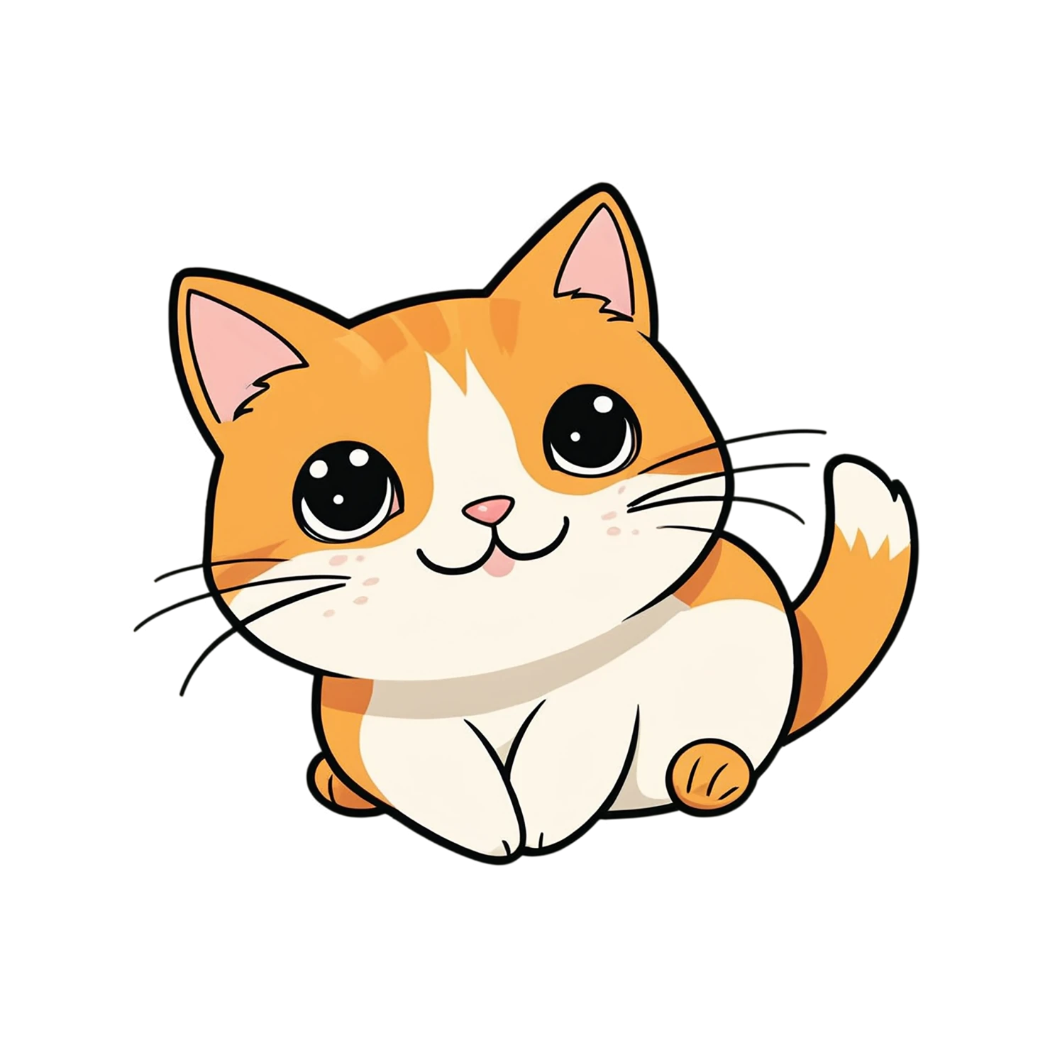 Cat Cute sticker isolated on transparent background #14751