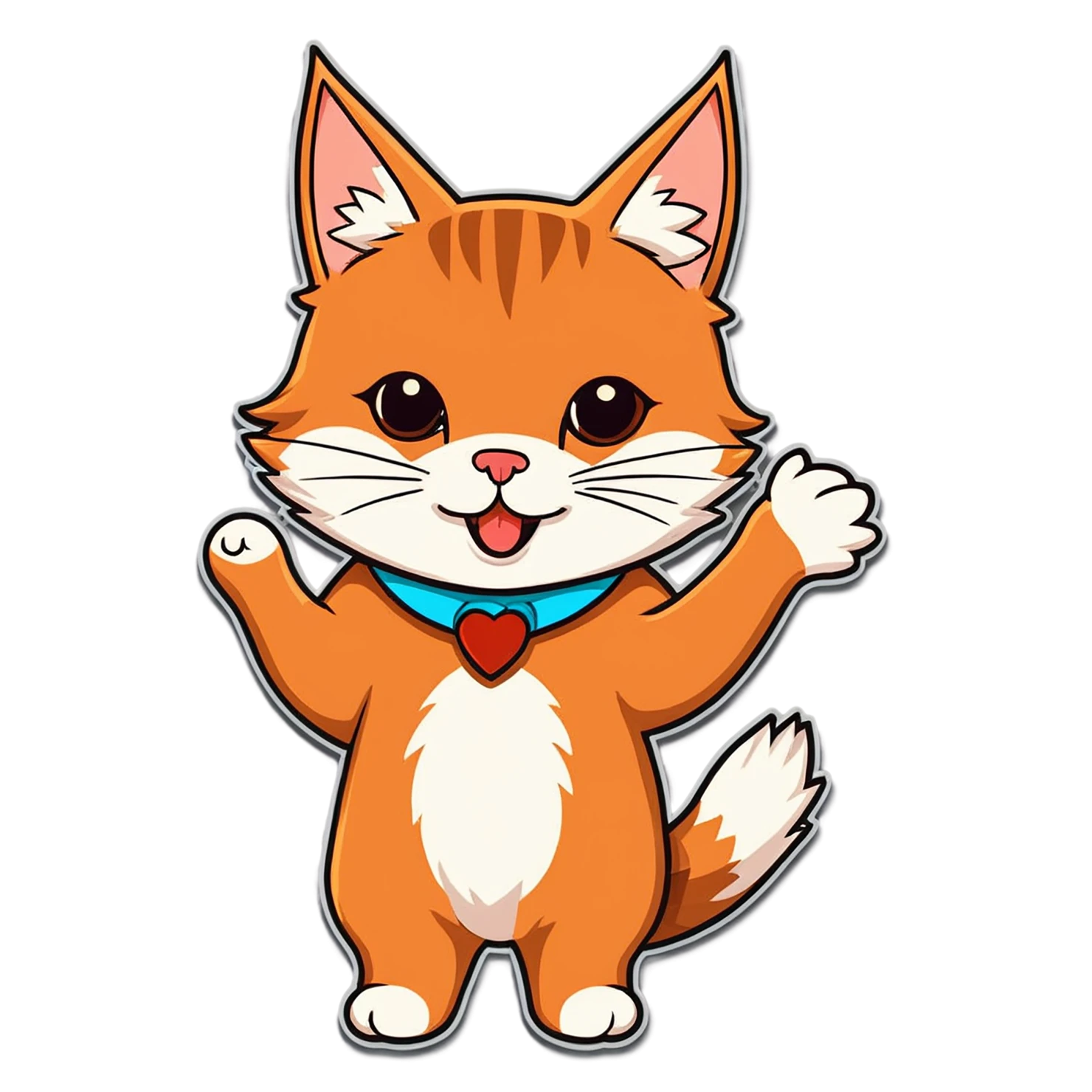 Cat Cute sticker isolated on transparent background #14754